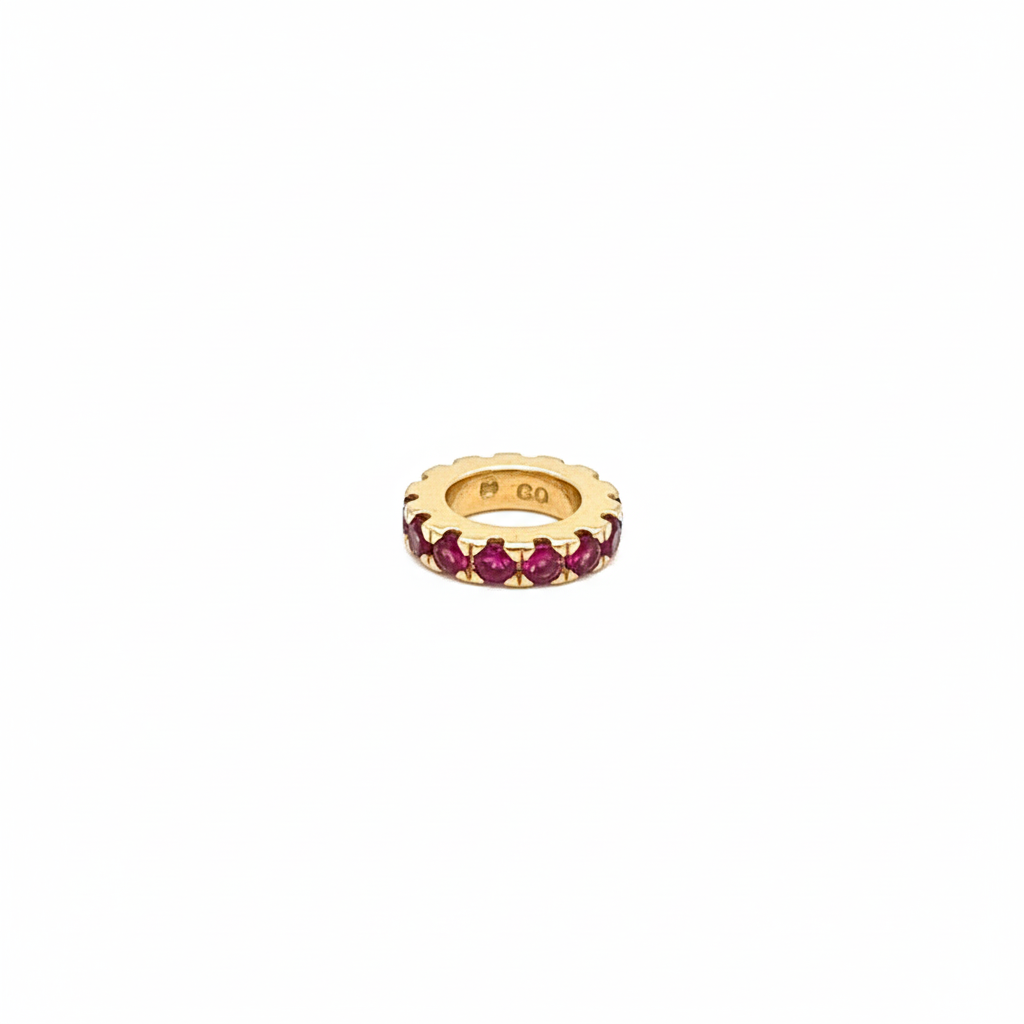 14K Yellow Gold Gemstone Rondelle Spacer