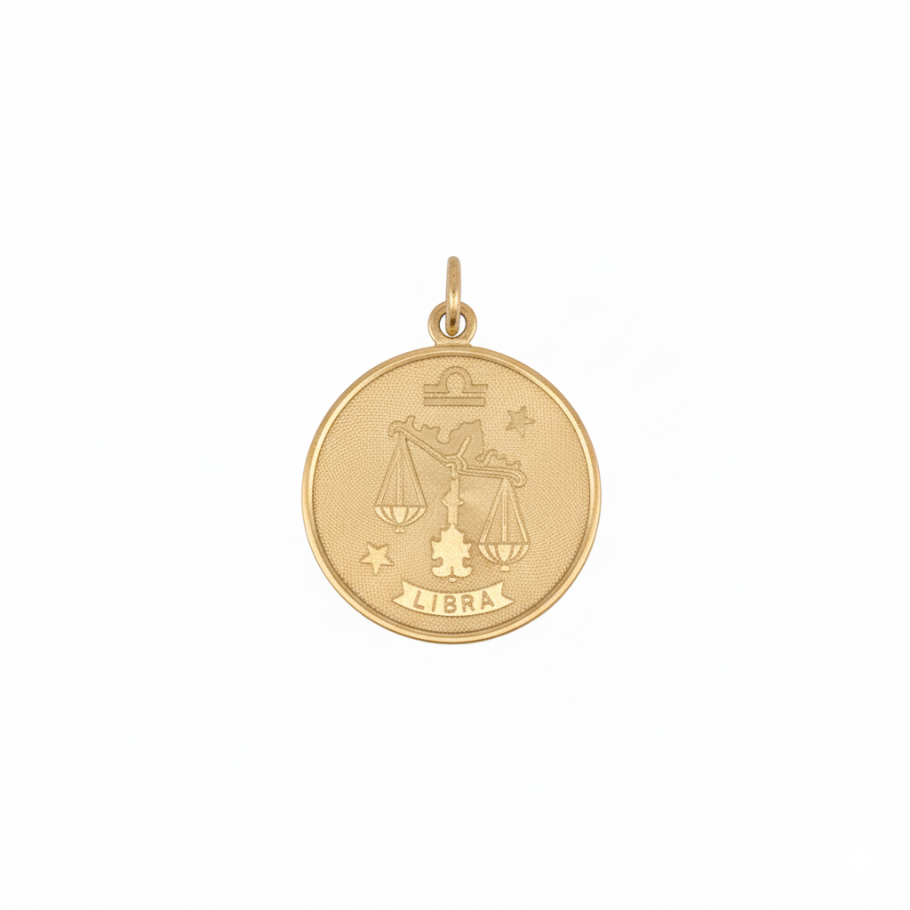 14k Yellow Gold Vintage Libra Charm