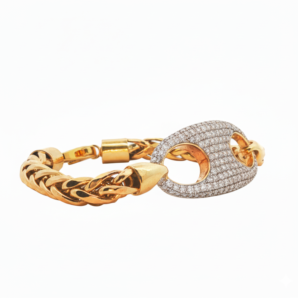 14k Yellow Gold Diamond Bracelet