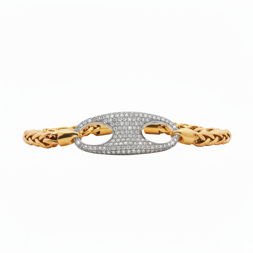 14k Yellow Gold Diamond Bracelet