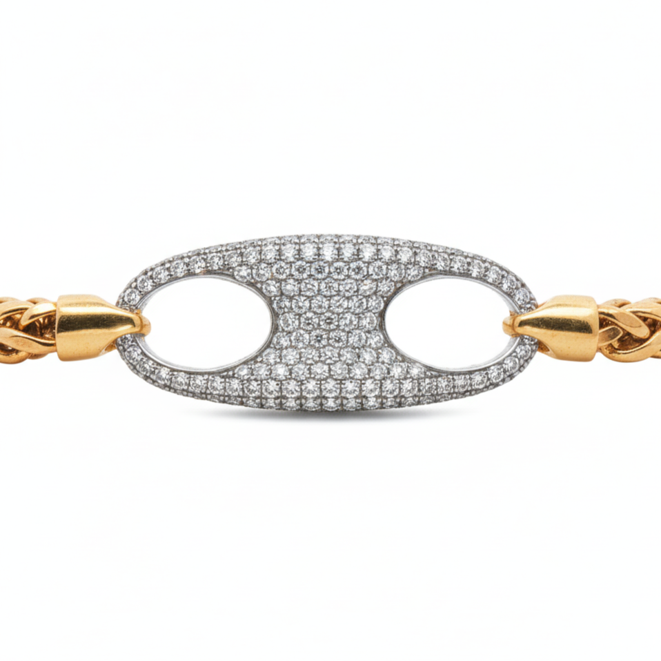14k Yellow Gold Diamond Bracelet