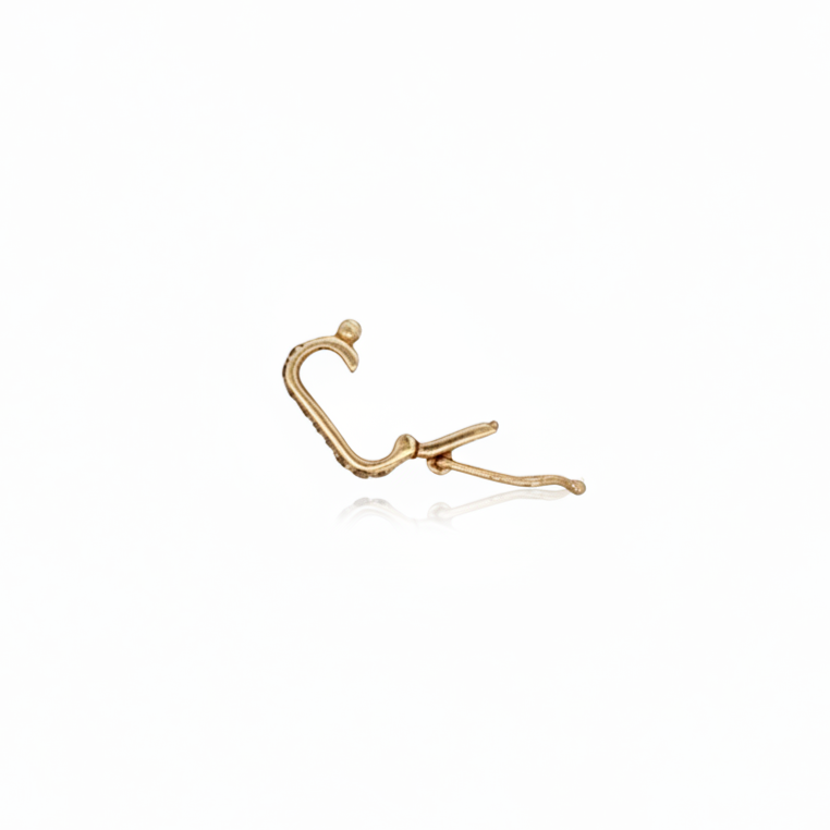 14k Yellow Gold Diamond Mariner Link Openable Clasp Charm