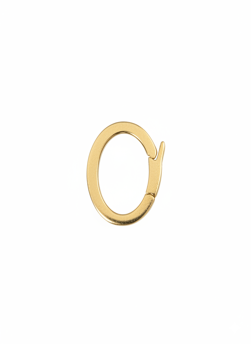 14k Yellow Gold Oval Openable Clasp