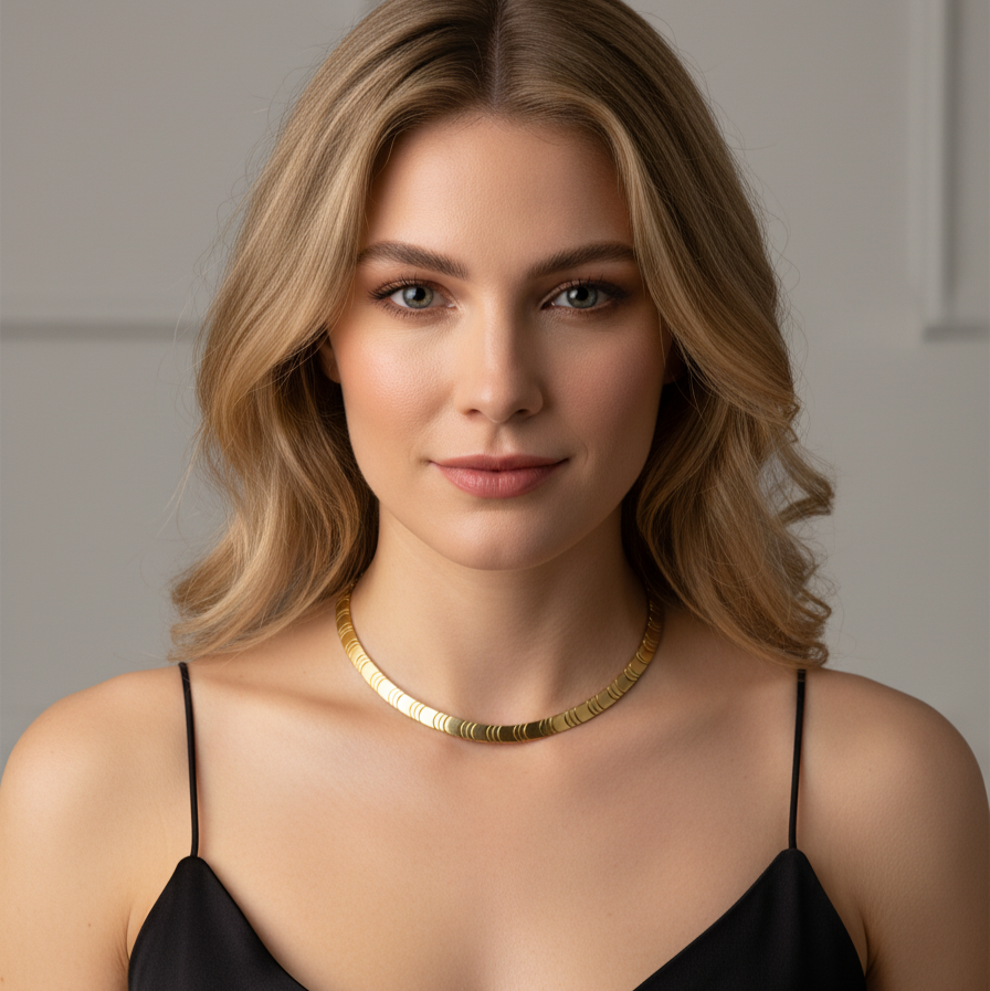 Italian 1980s vintage 18k yellow gold chain necklace – heavy gold design