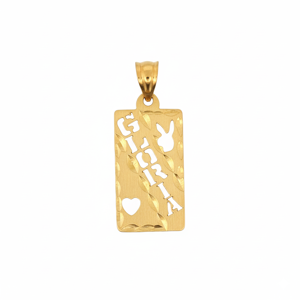 14k Yellow Gold Vintage "Gloria" Charm
