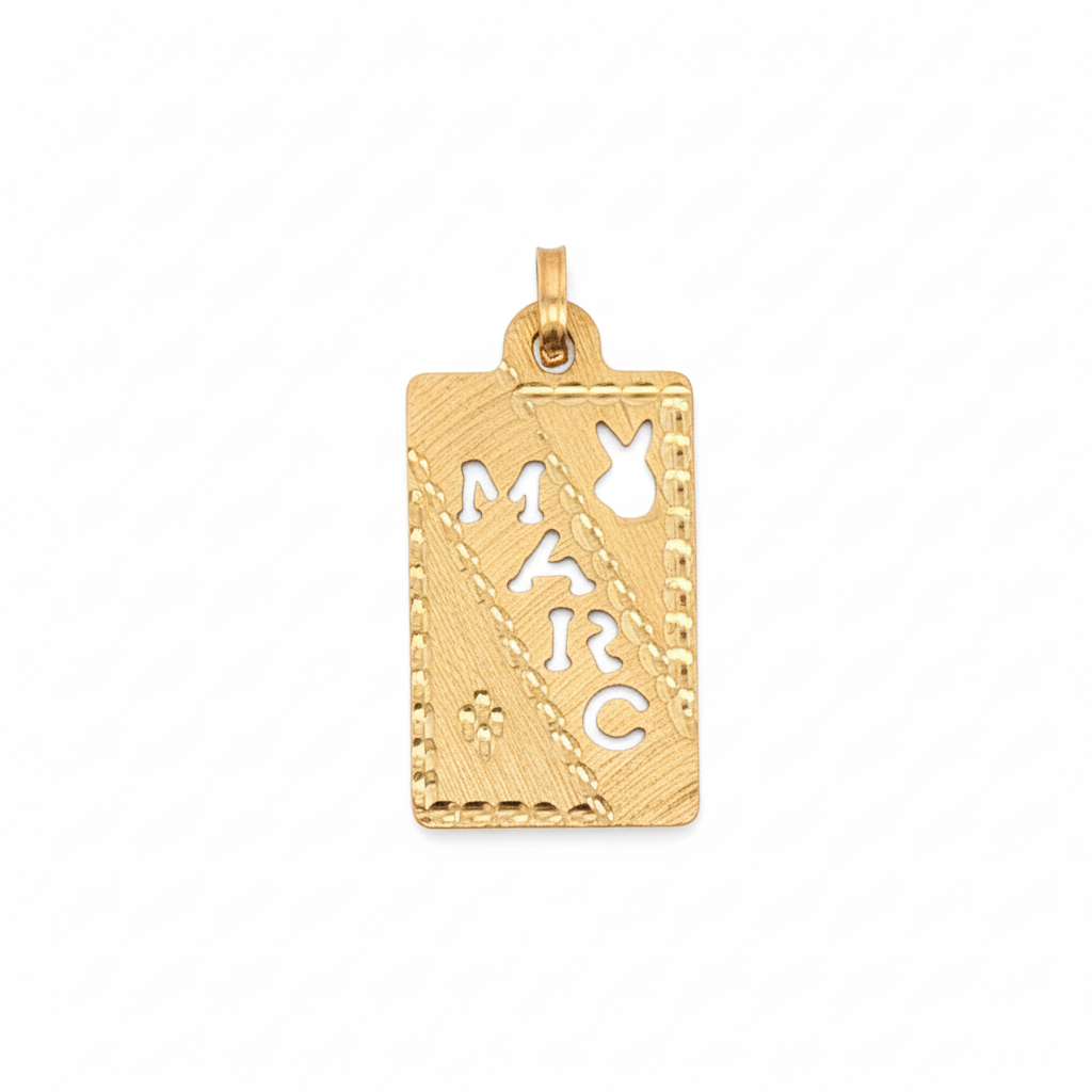 14k Yellow Gold Vintage "Marc" Charm