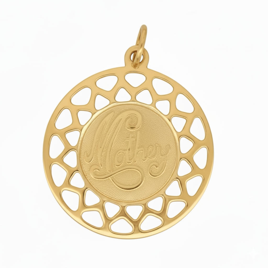 14k Yellow Gold Vintage Mother Charm
