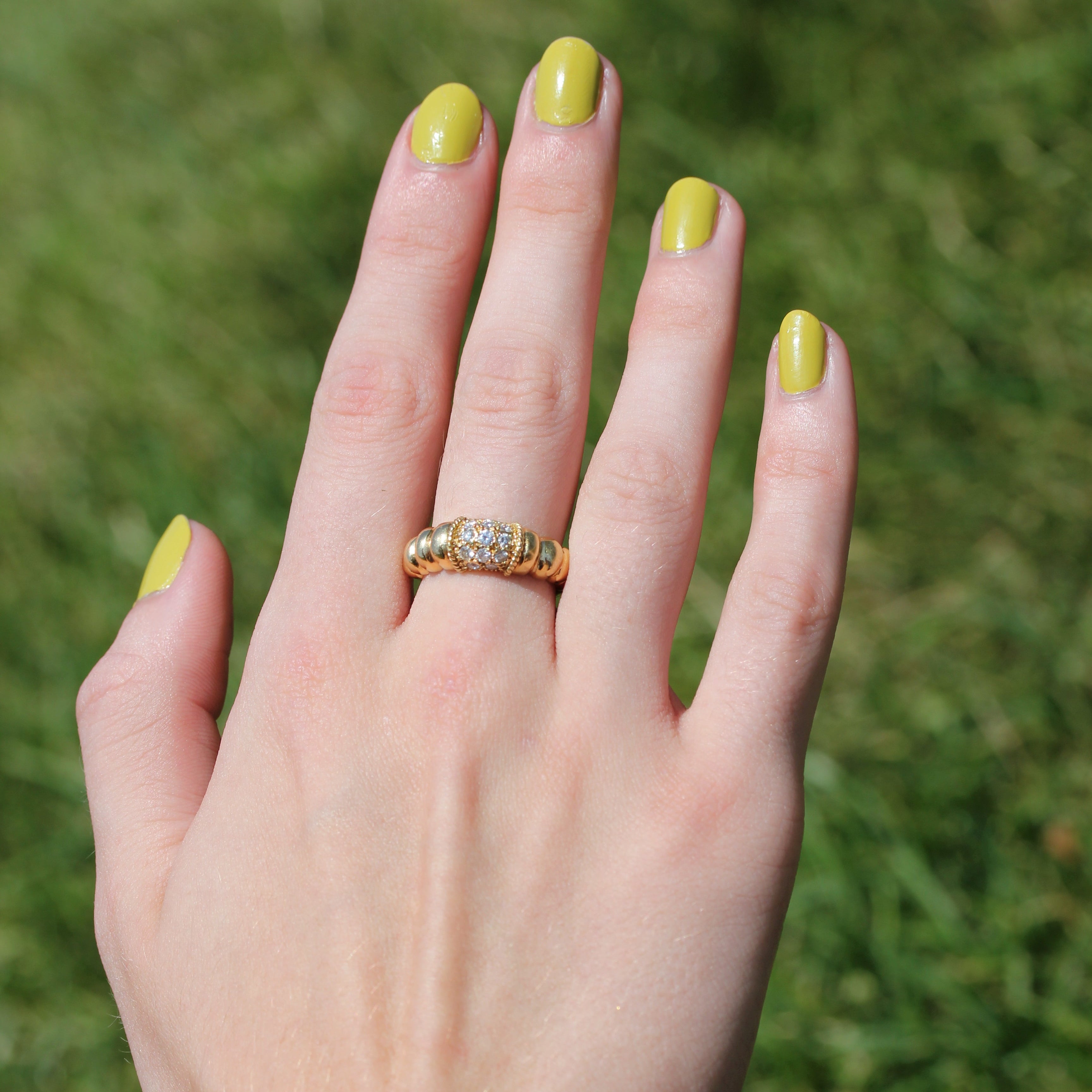 18k Yellow Gold Vintage Diamond Ring