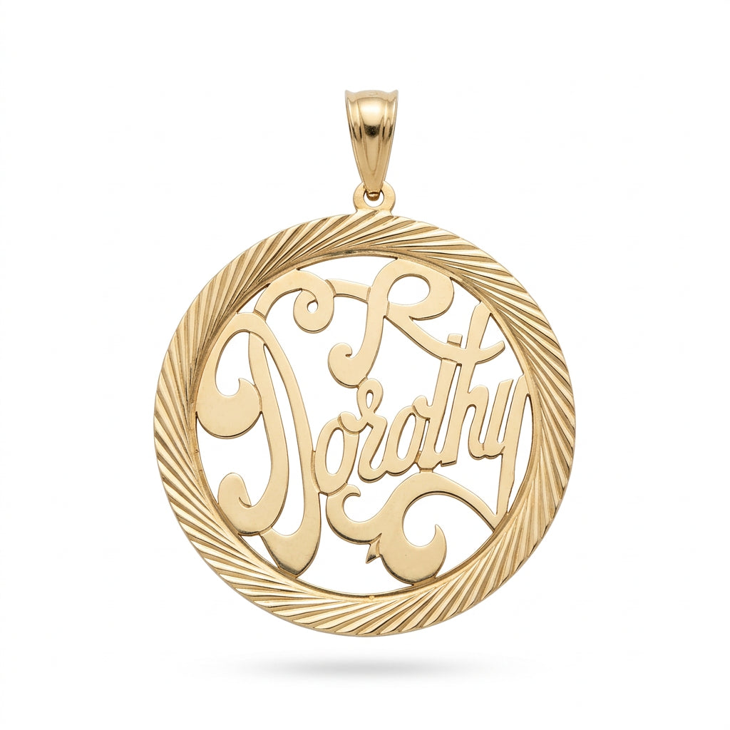 14k Yellow Gold Vintage 1960 "Dorothy" Charm Pendant