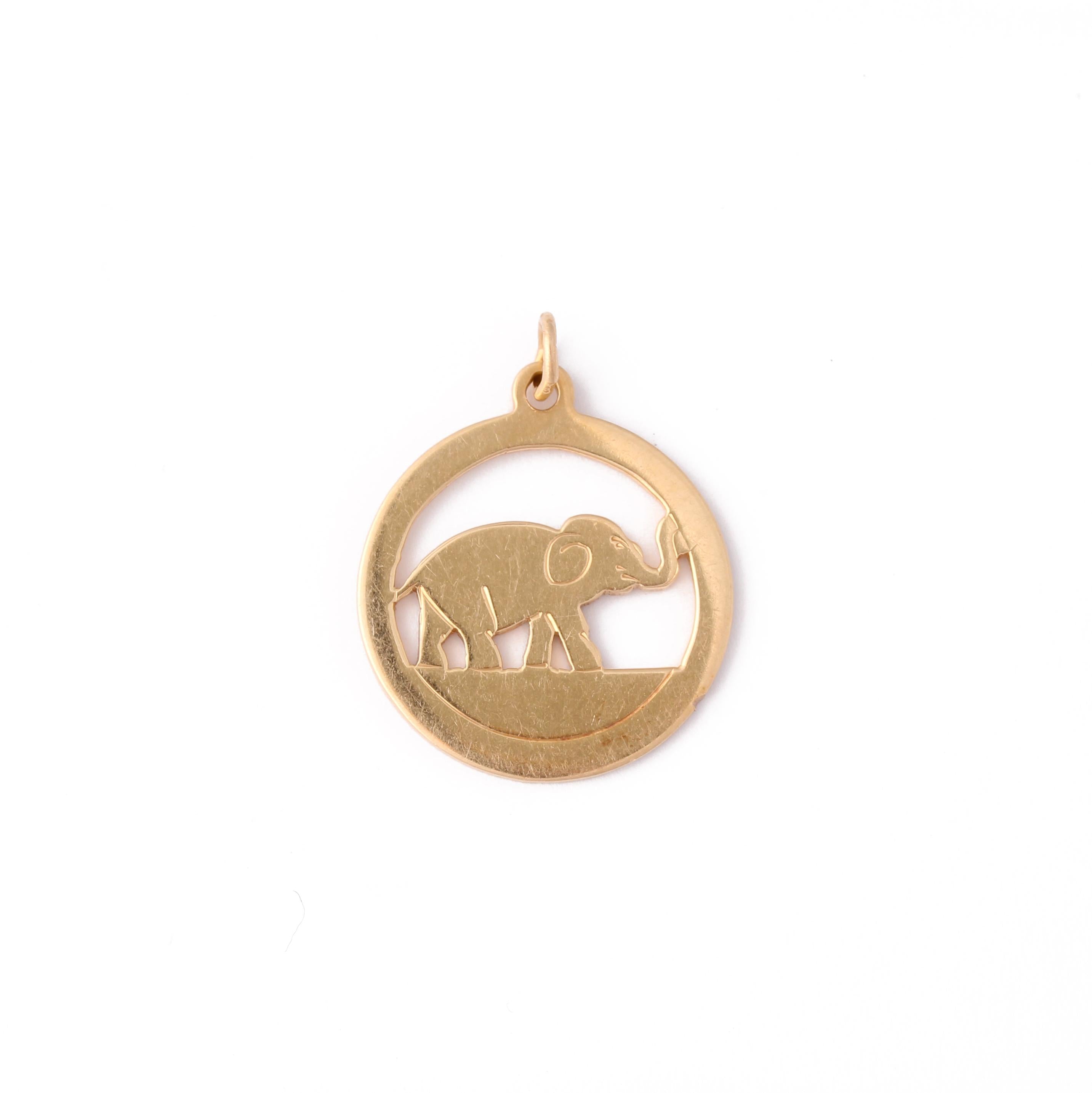 Vintage 14k Gold Elephant Charm