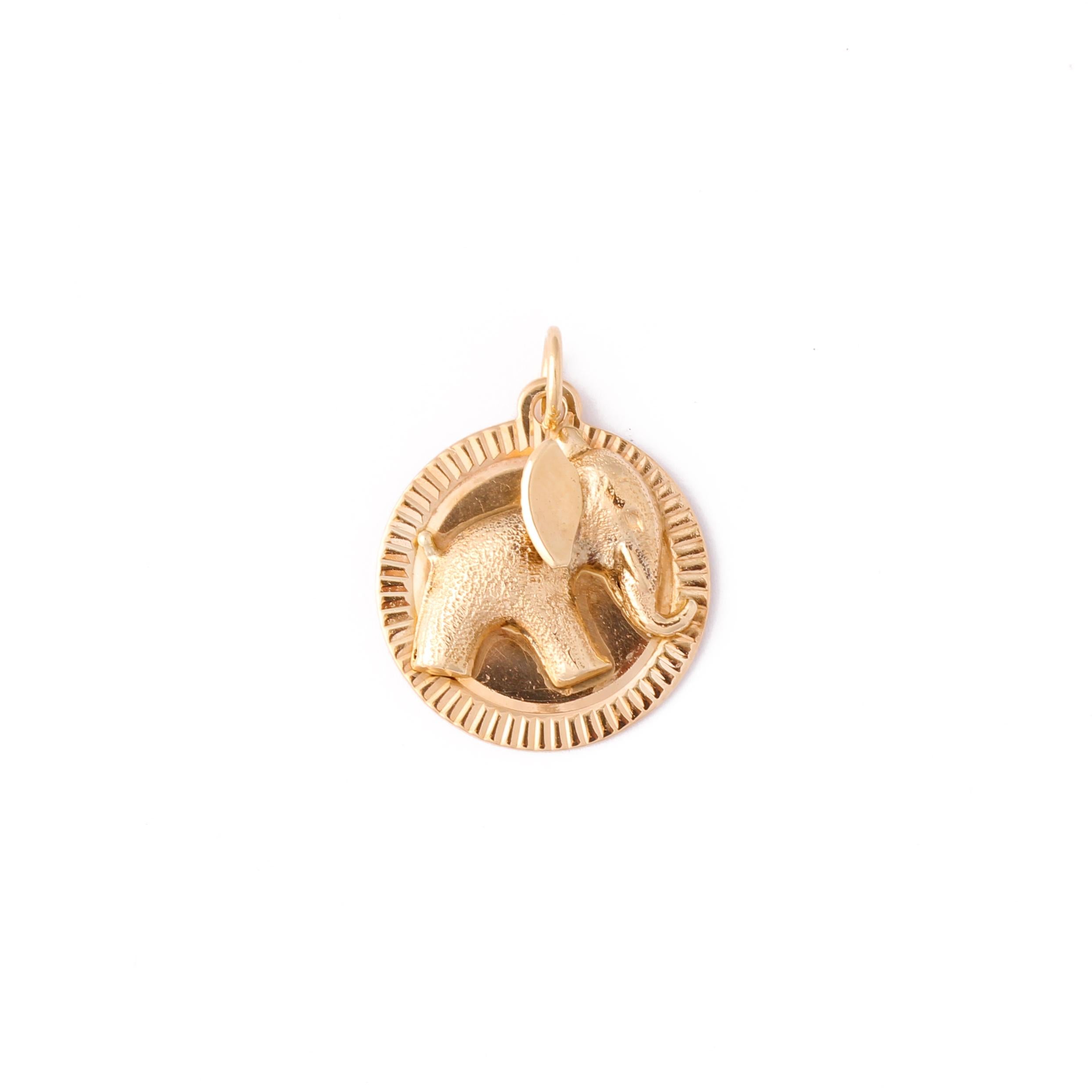 Vintage 14k Gold Elephant Charm