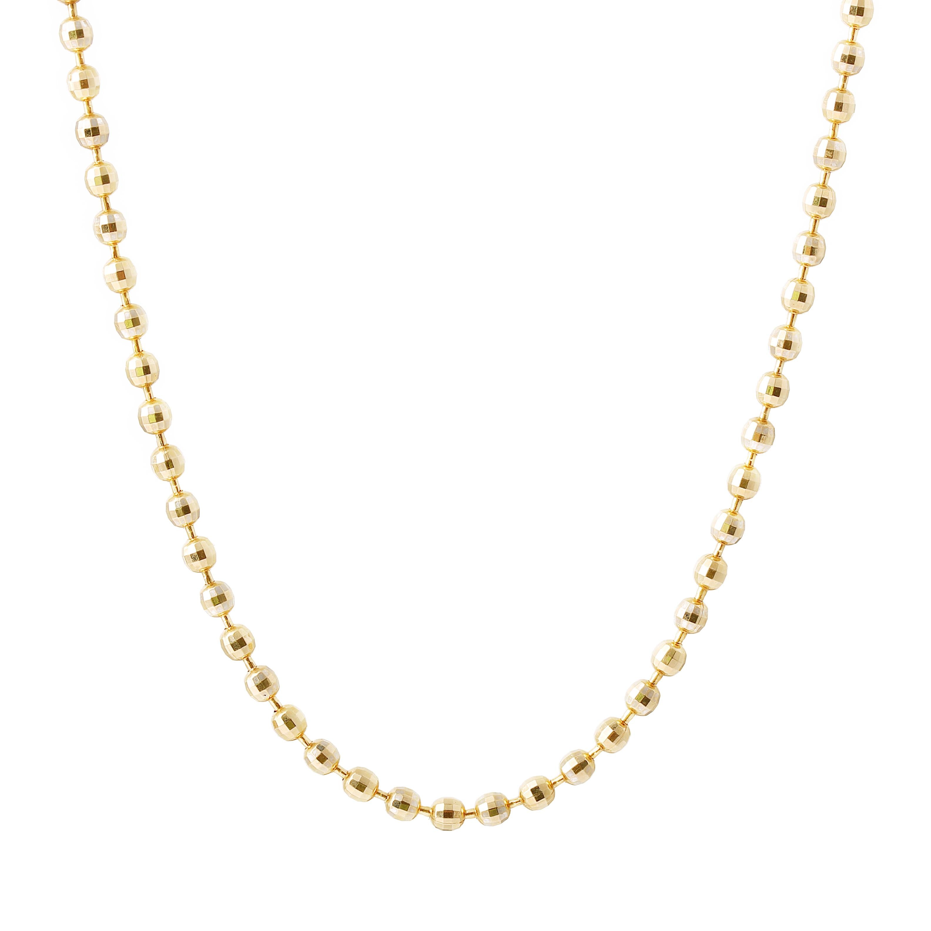 Vintage 14k Gold 18.25" Textured Ball Chain