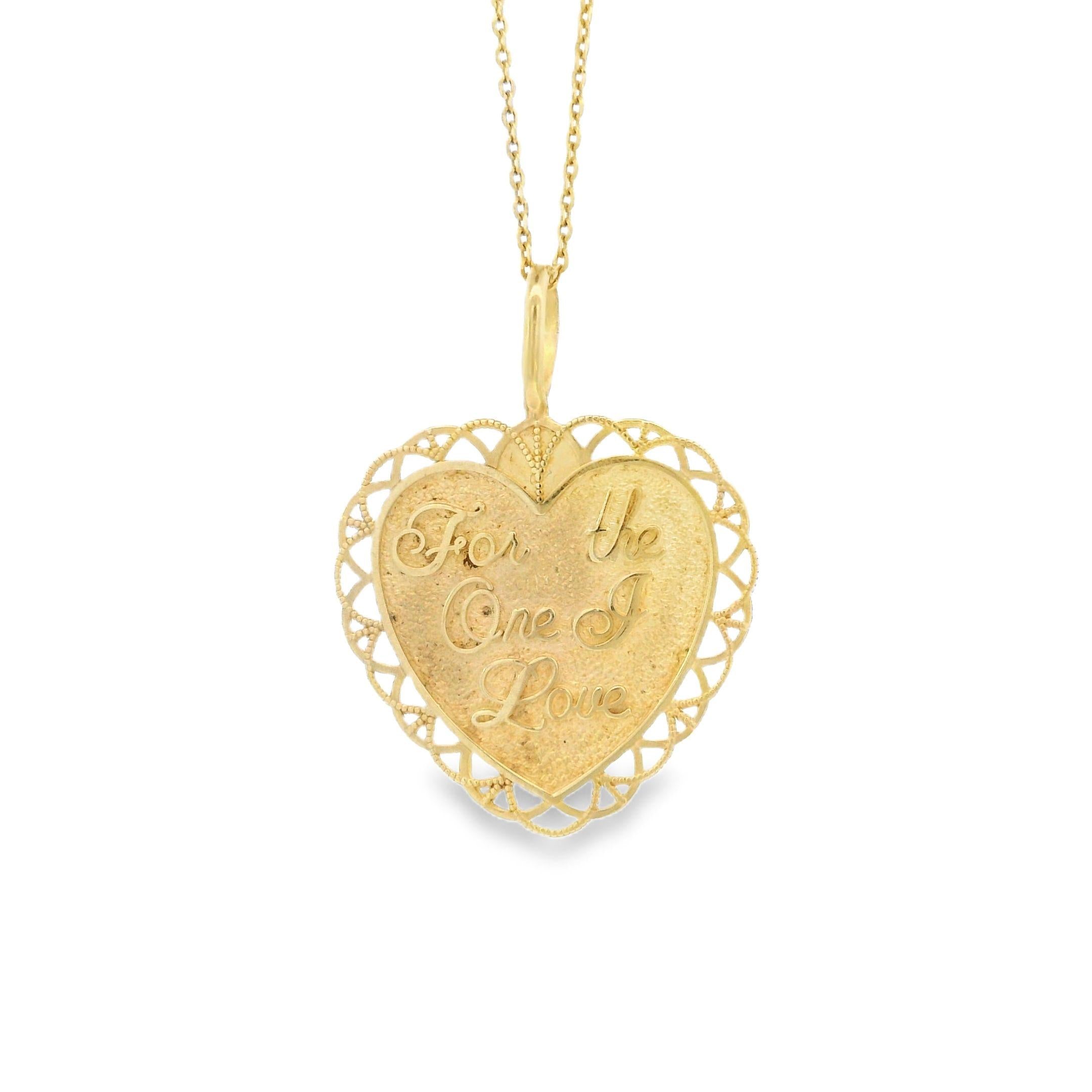 Vintage Heart 14k Gold Charm