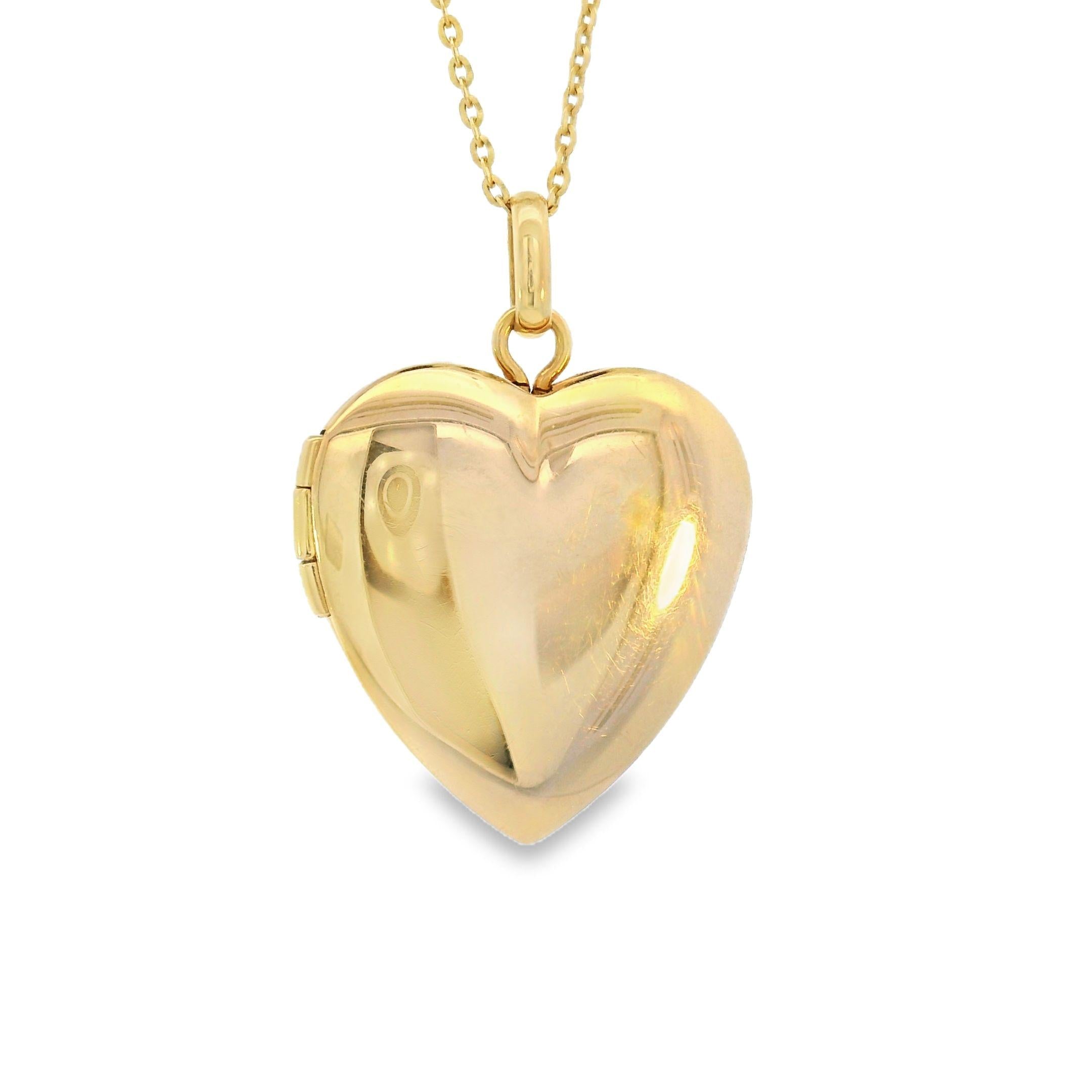 Vintage Heart Locket 14k Gold Charm