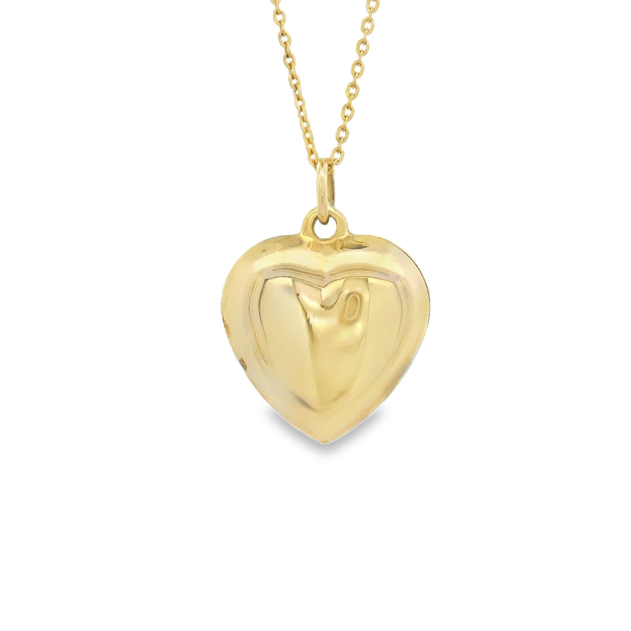 Vintage Puffy Heart 14k Gold Charm - NEEDS PRICE