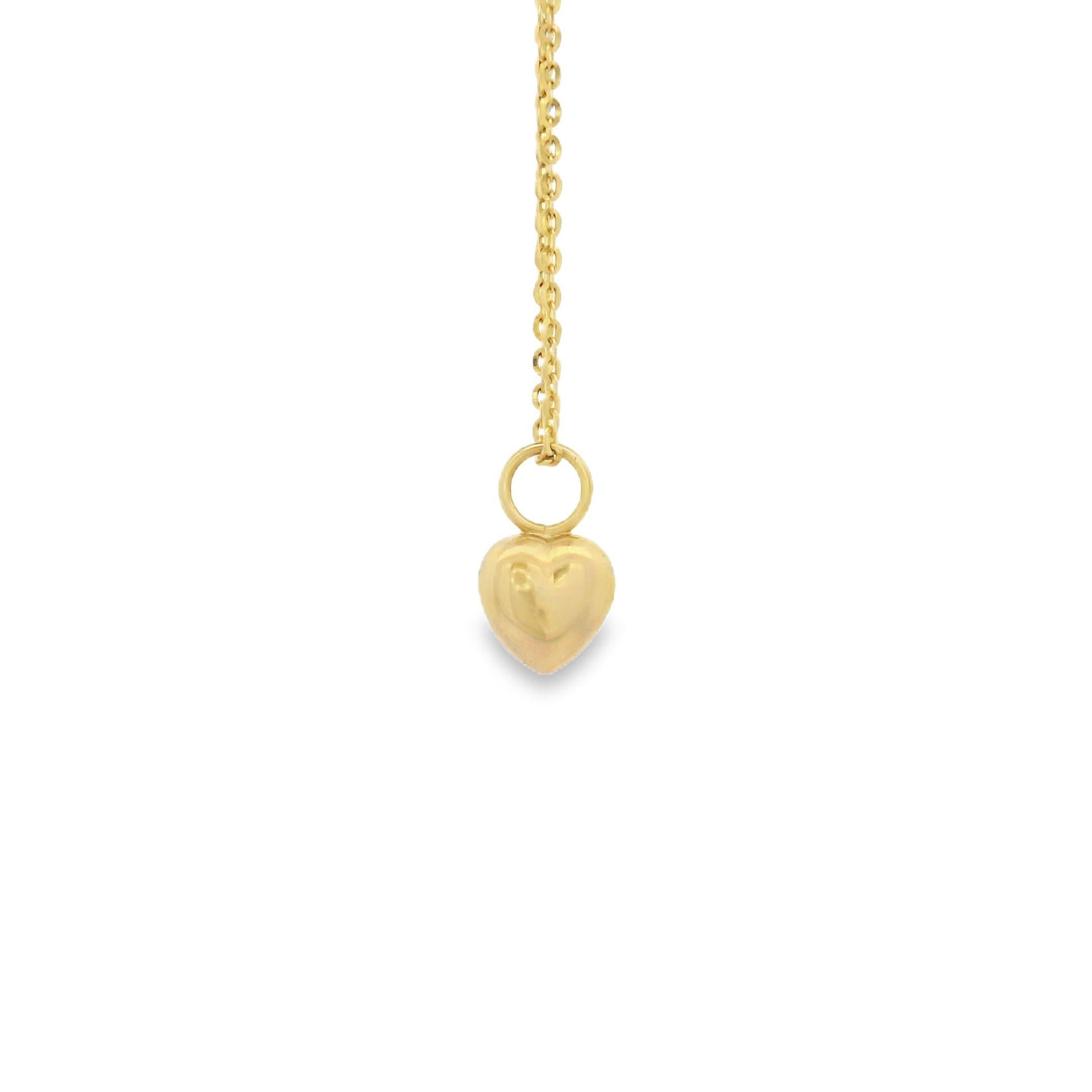 Vintage Mini Puffy Heart 14k Gold Charm