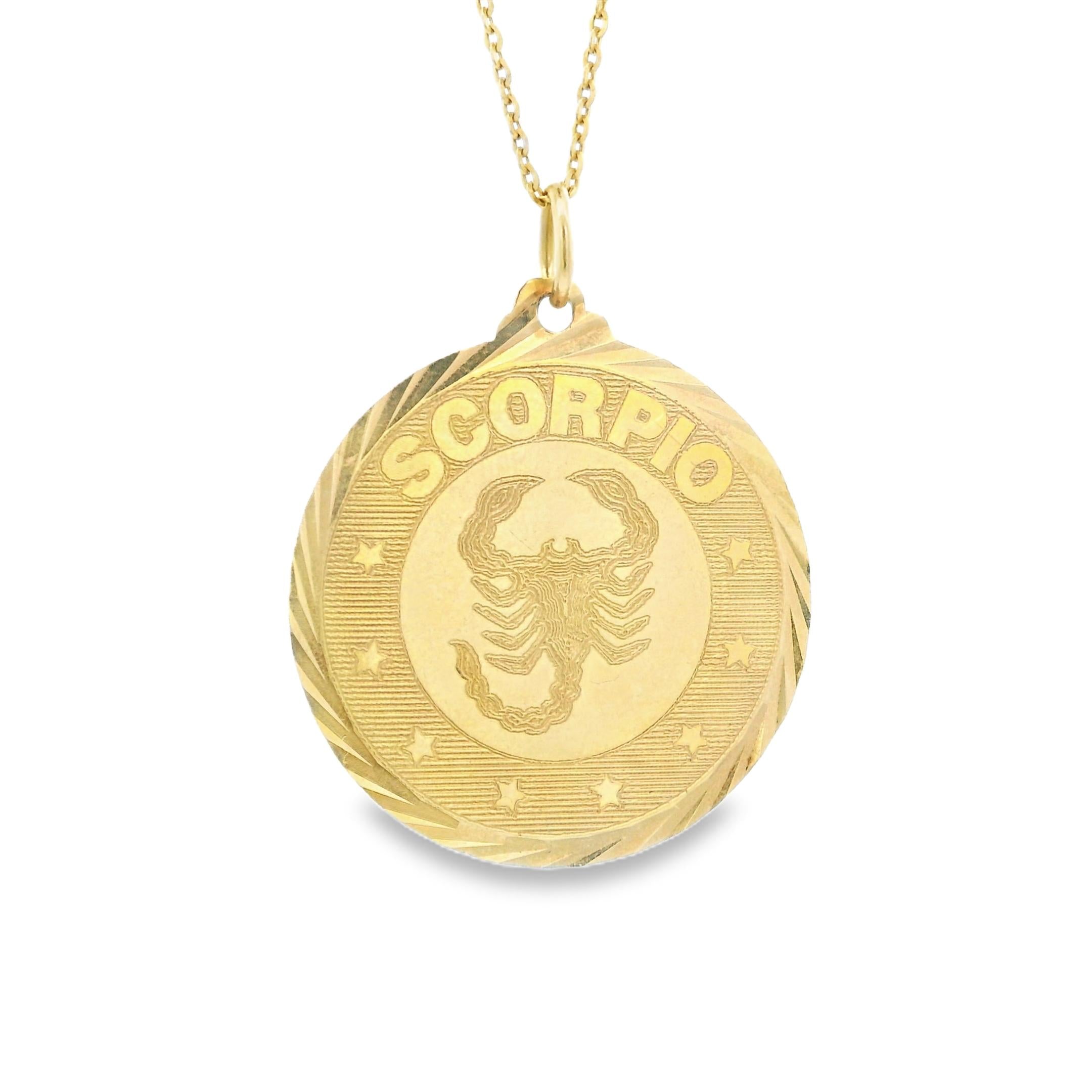 Vintage Zodiac Scorpio 14k Gold Charm