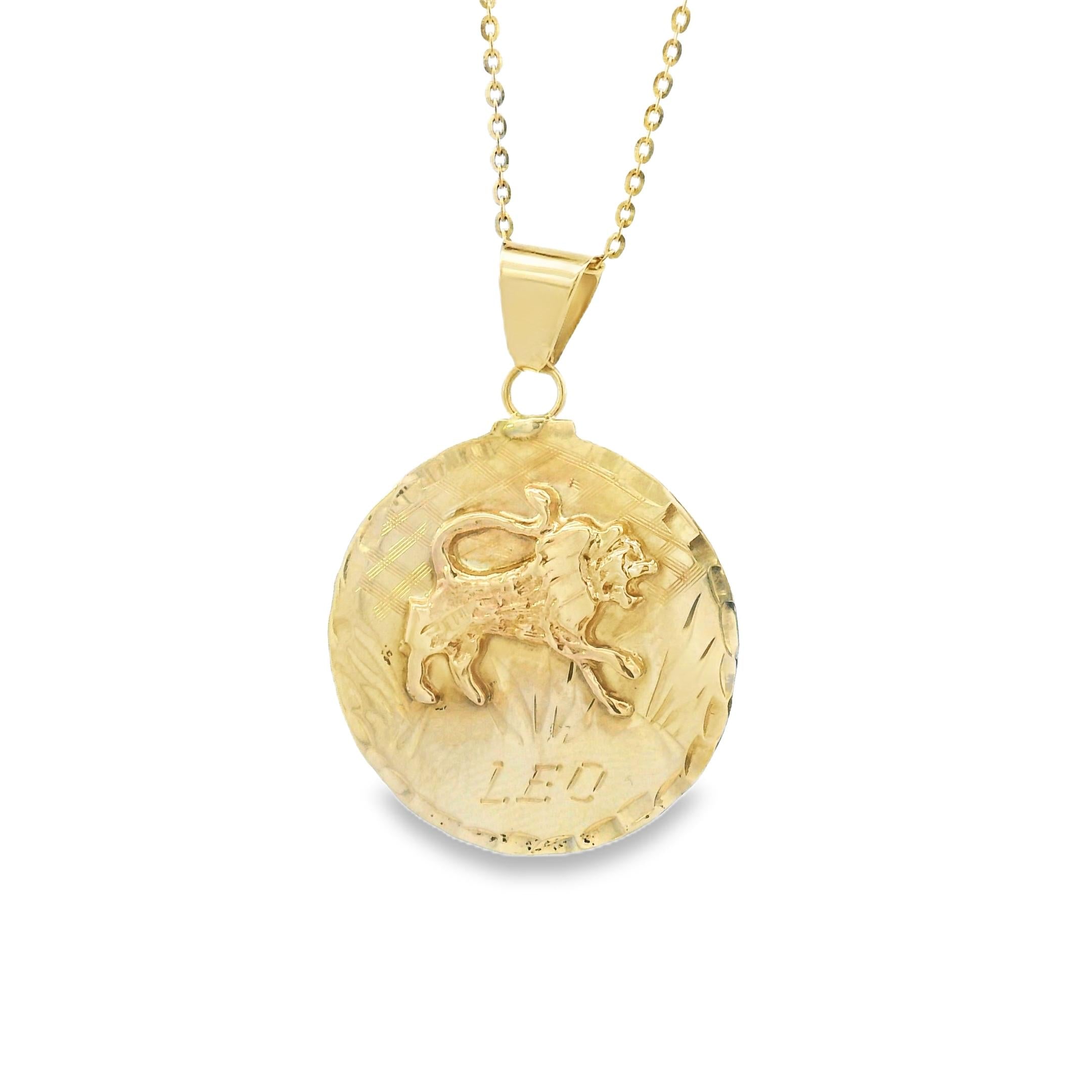 Vintage Leo Zodiac 14k Gold Charm