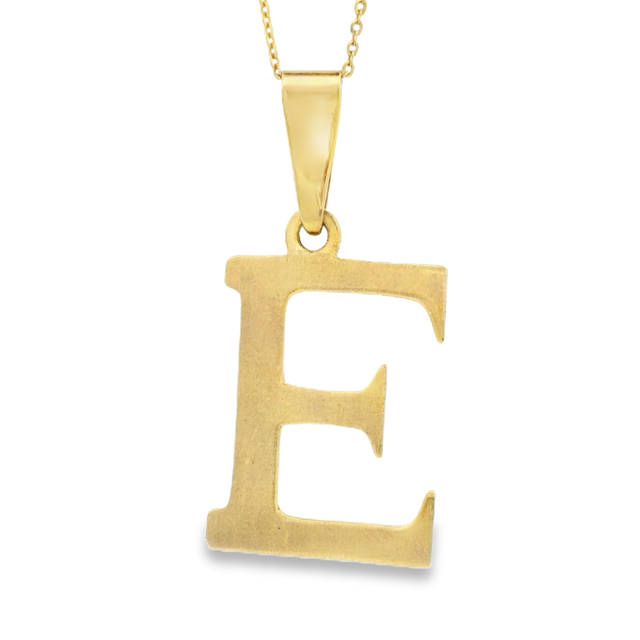 Vintage "E" 18k Gold Charm