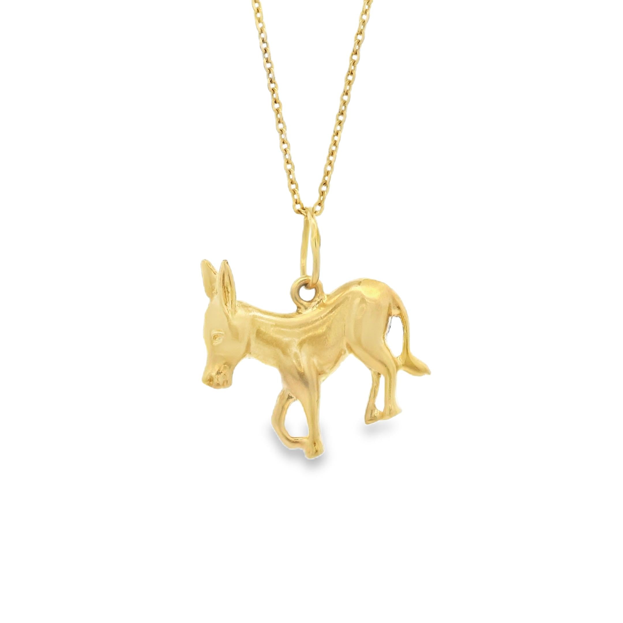 Vintage Donkey 14k Gold Charm