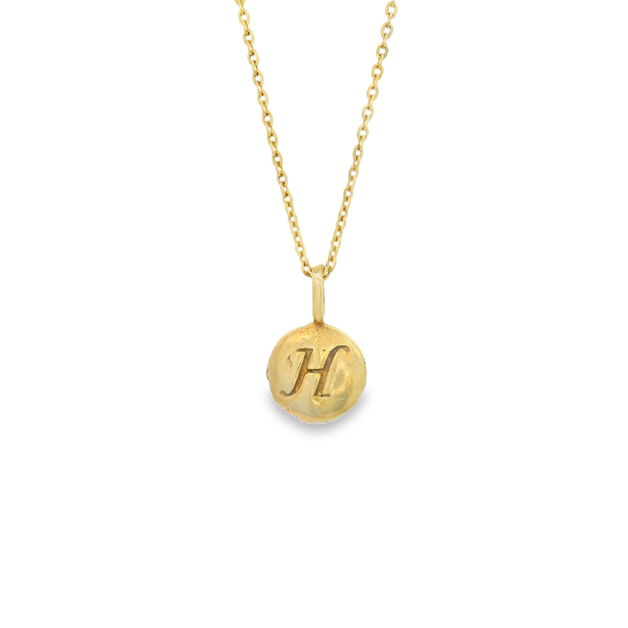 Vintage "H" 14k Gold Charm