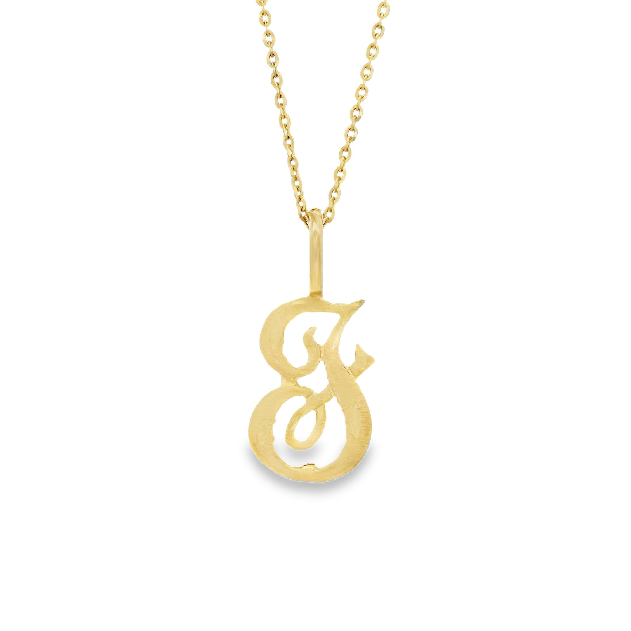 Vintage Script "F" 14k Gold Charm