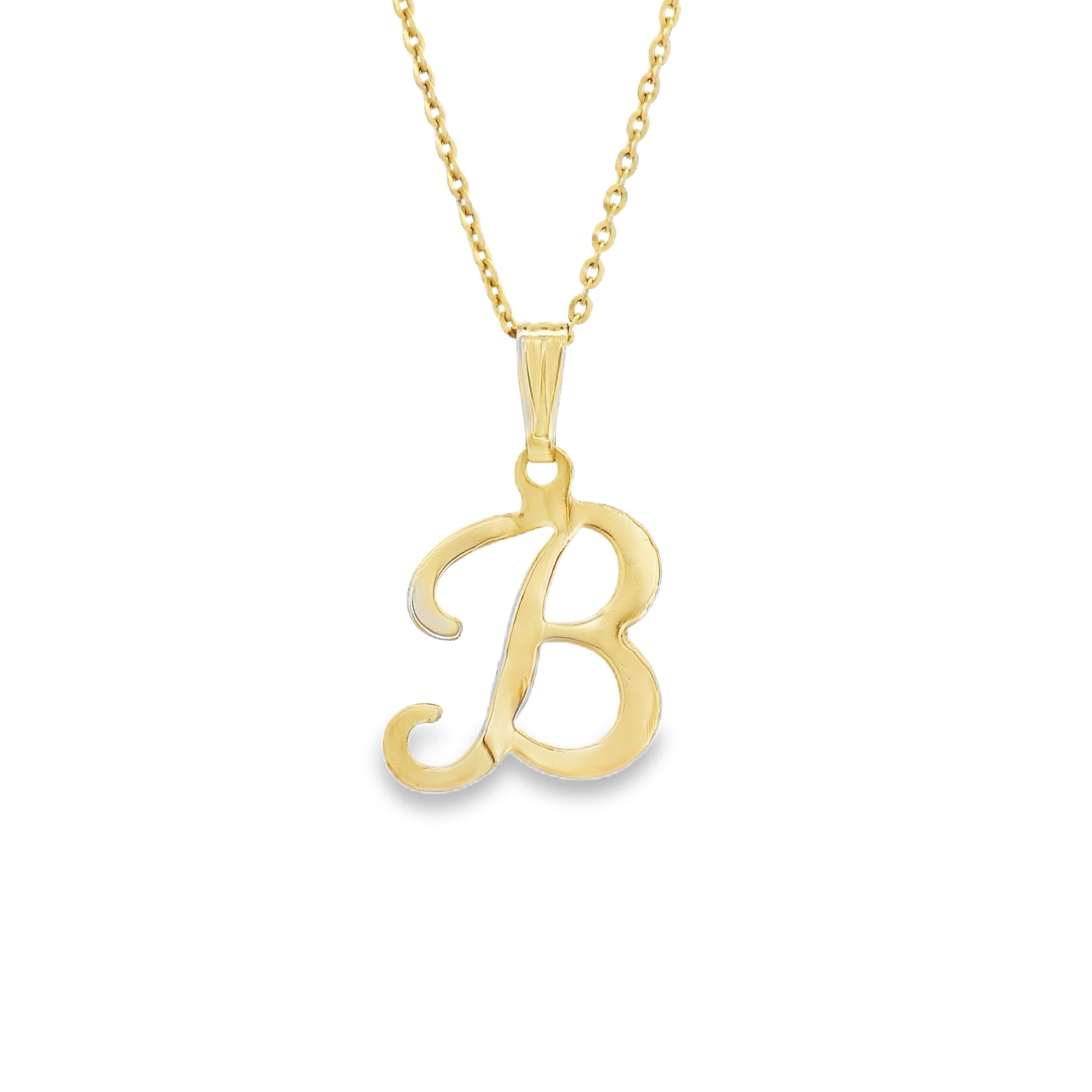 Vintage Script "B" 14k Gold Charm