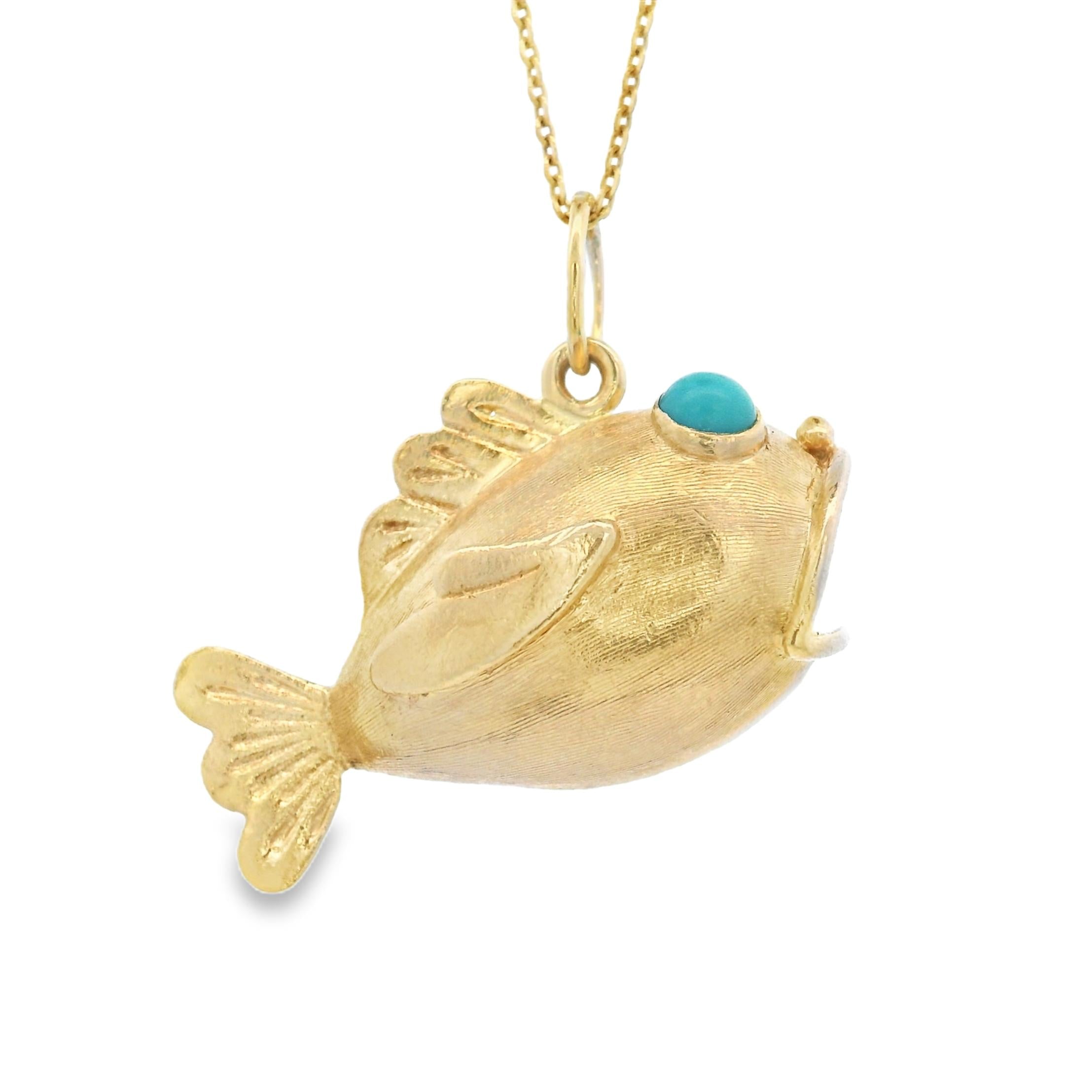 Vintage Fish 14k Gold Charm