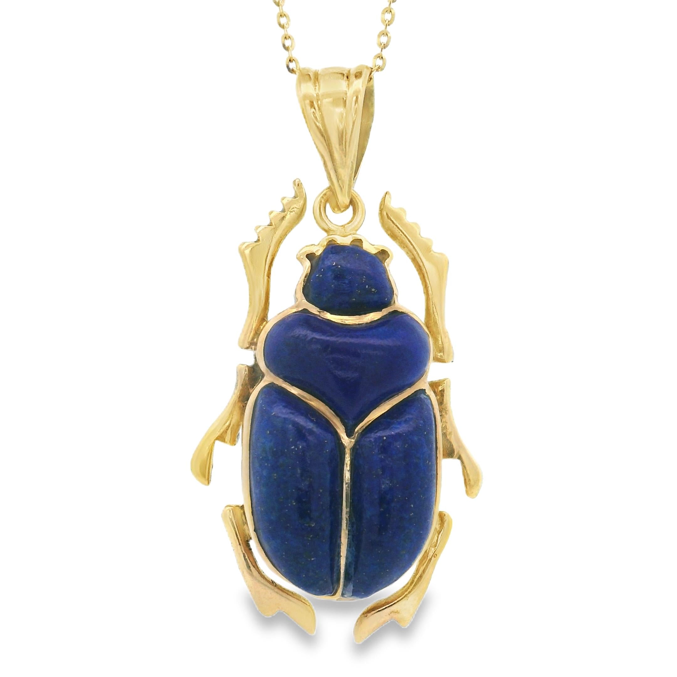 Vintage Scarab 18k Gold Charm