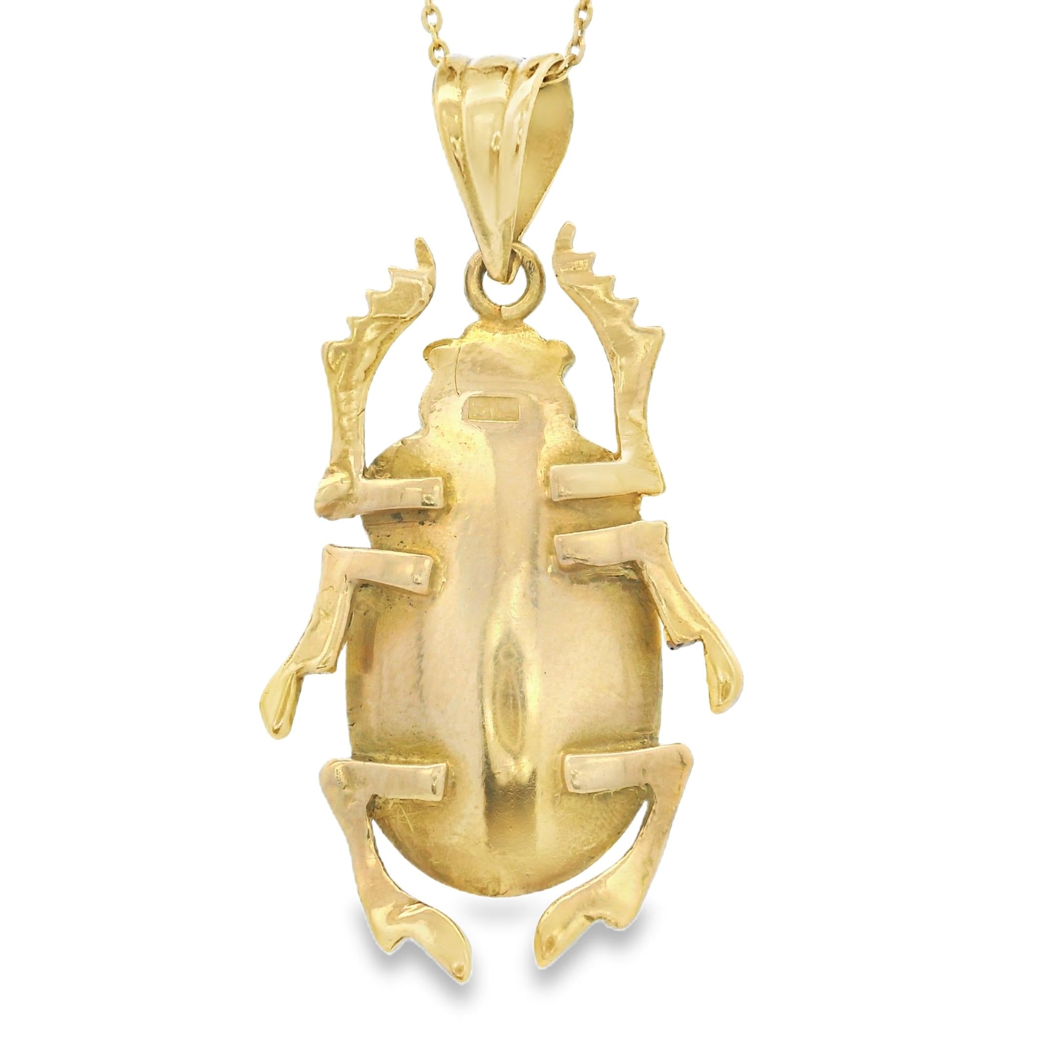 Vintage Scarab 18k Gold Charm