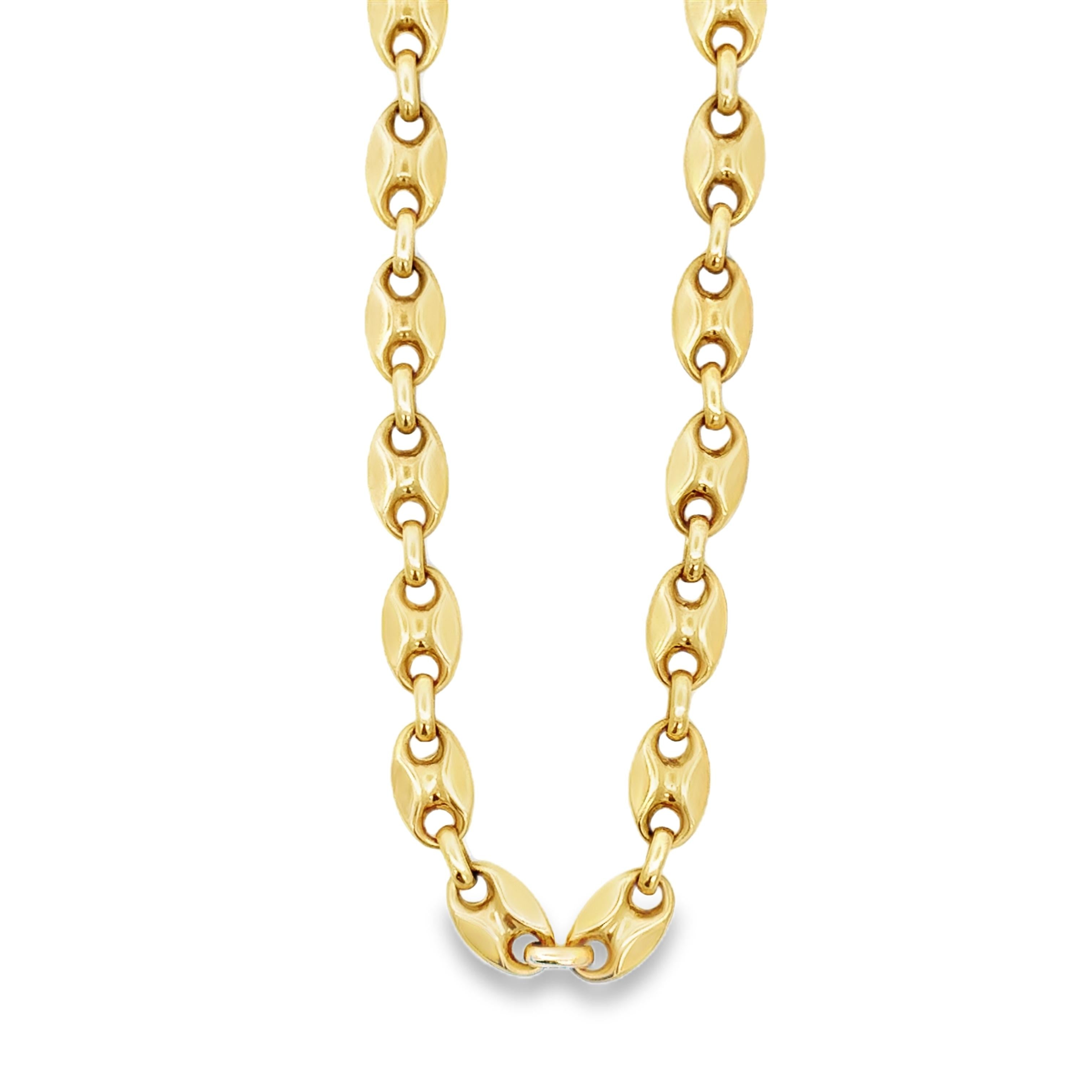 14k Yellow Gold Vintage 30" Mariners Link Chain