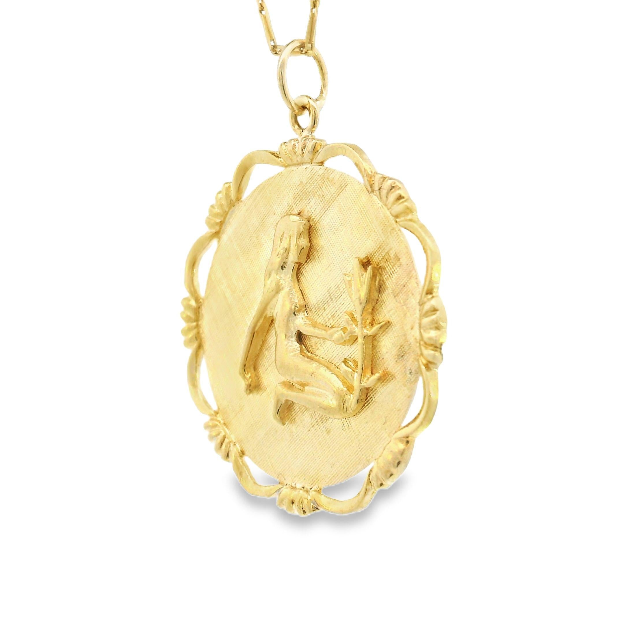 Vintage 14K Gold Virgo Zodiac Charm