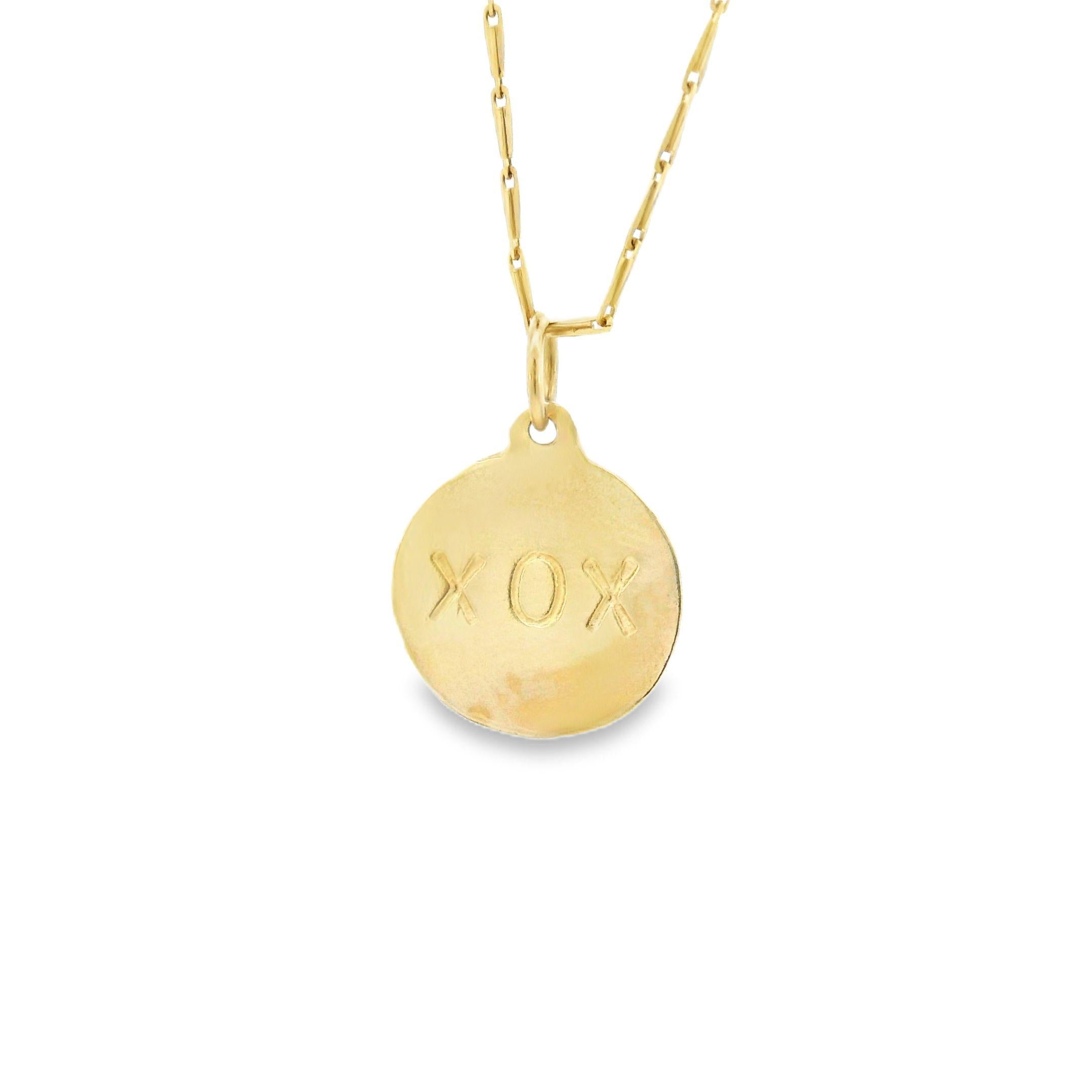 Vintage 'XOX' 14k Gold Charm