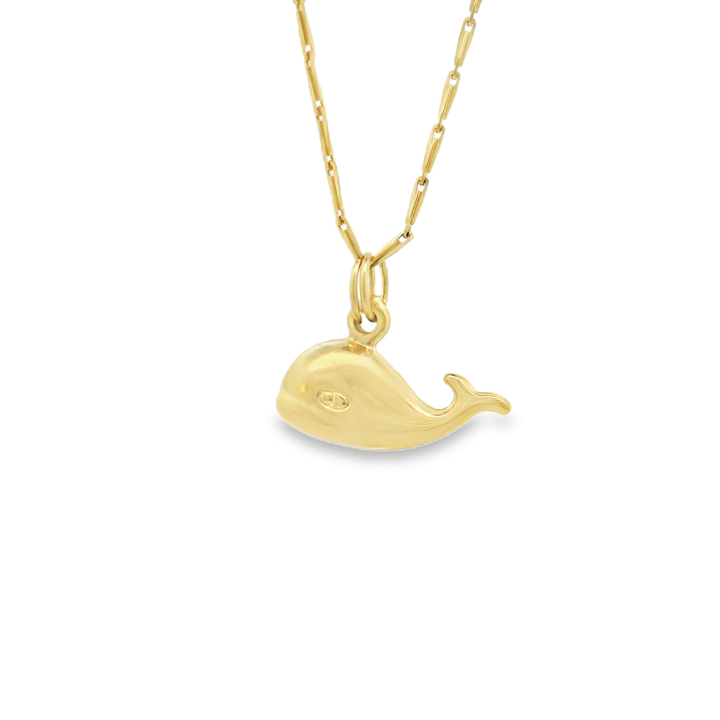 Vintage 14K Gold Whale Charm