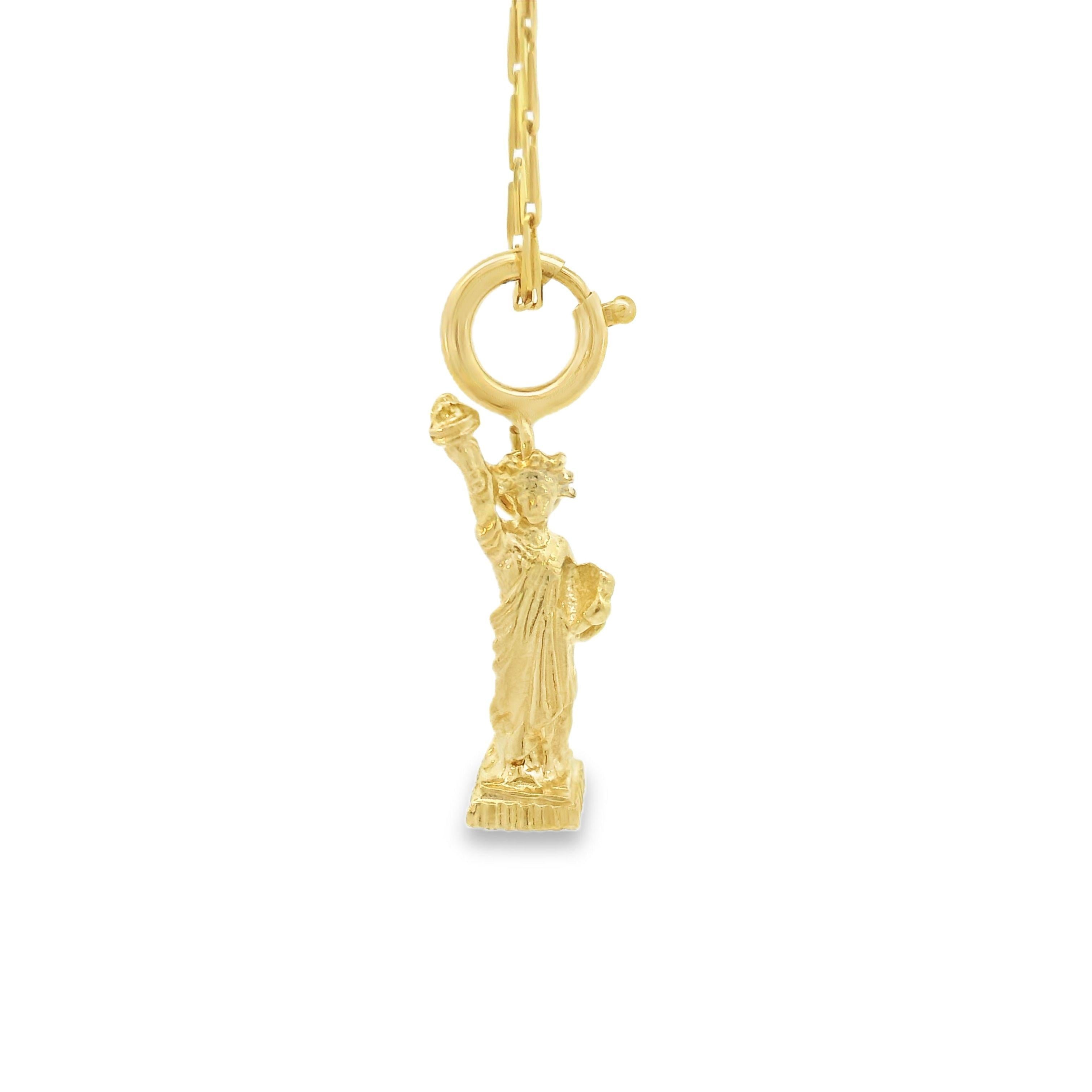 Vintage 14K Gold Statue of Liberty Charm