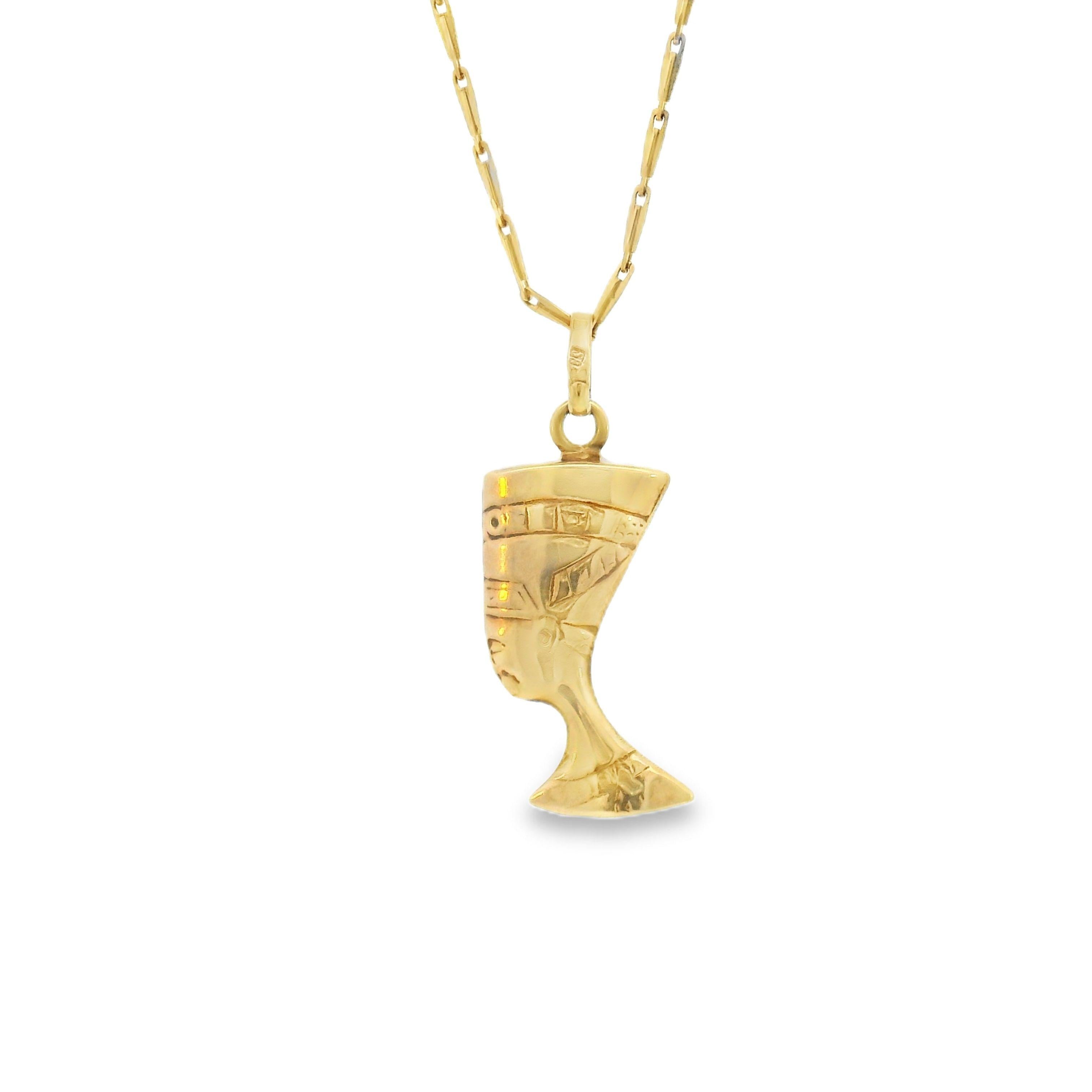 Vintage 14K Gold Nefertiti Charm