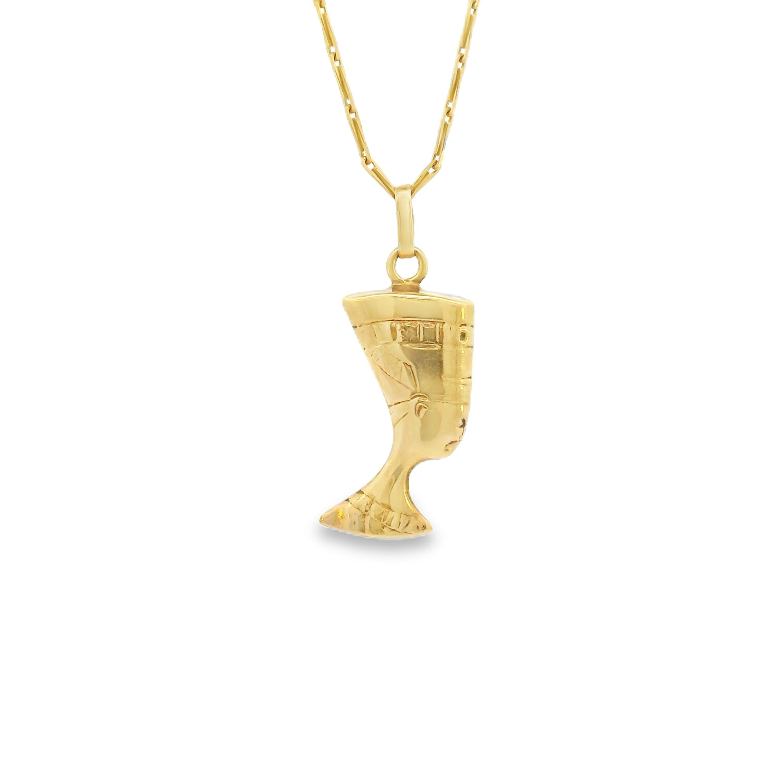 Vintage 14K Gold Nefertiti Charm