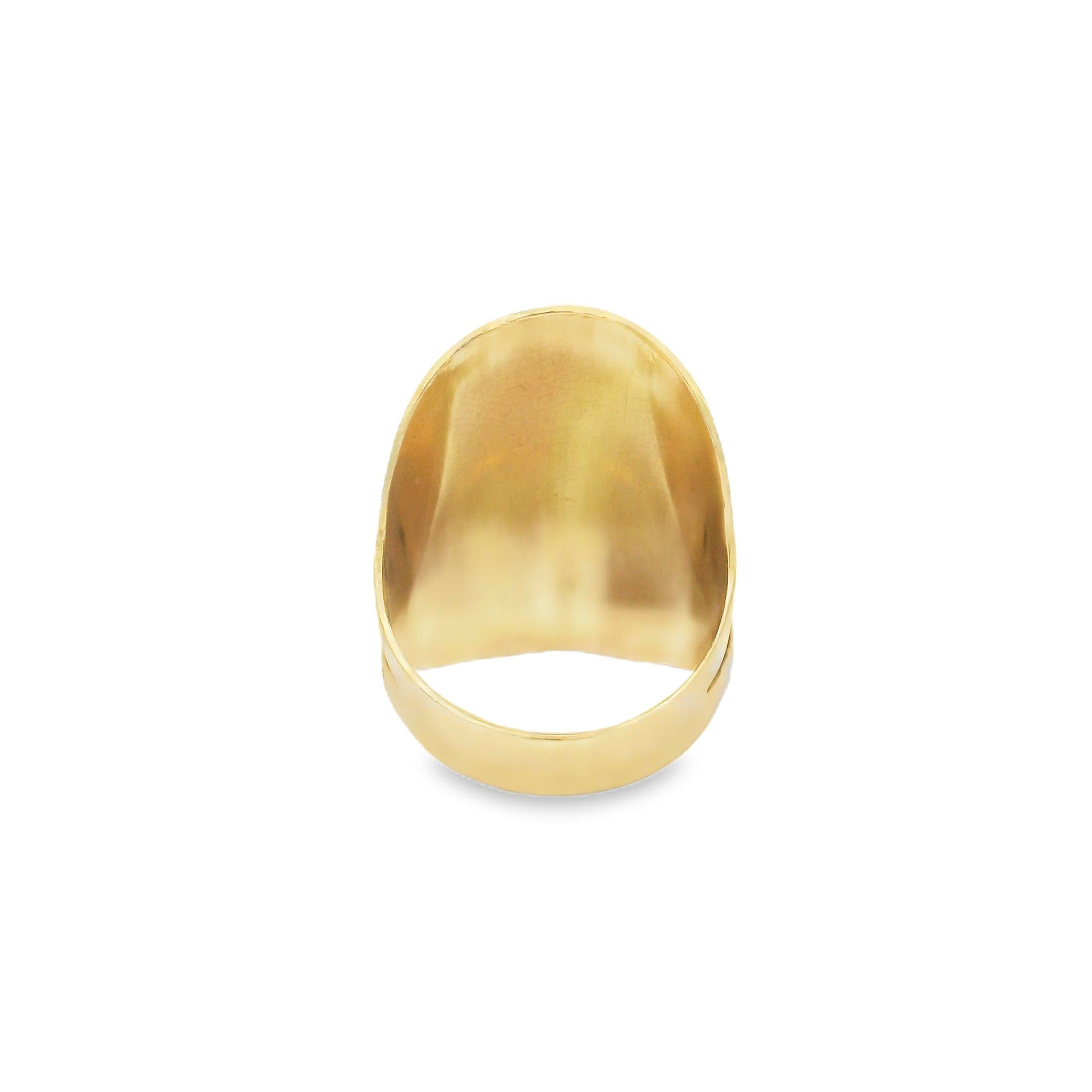 14k Yellow Gold Vintage Libra Ring