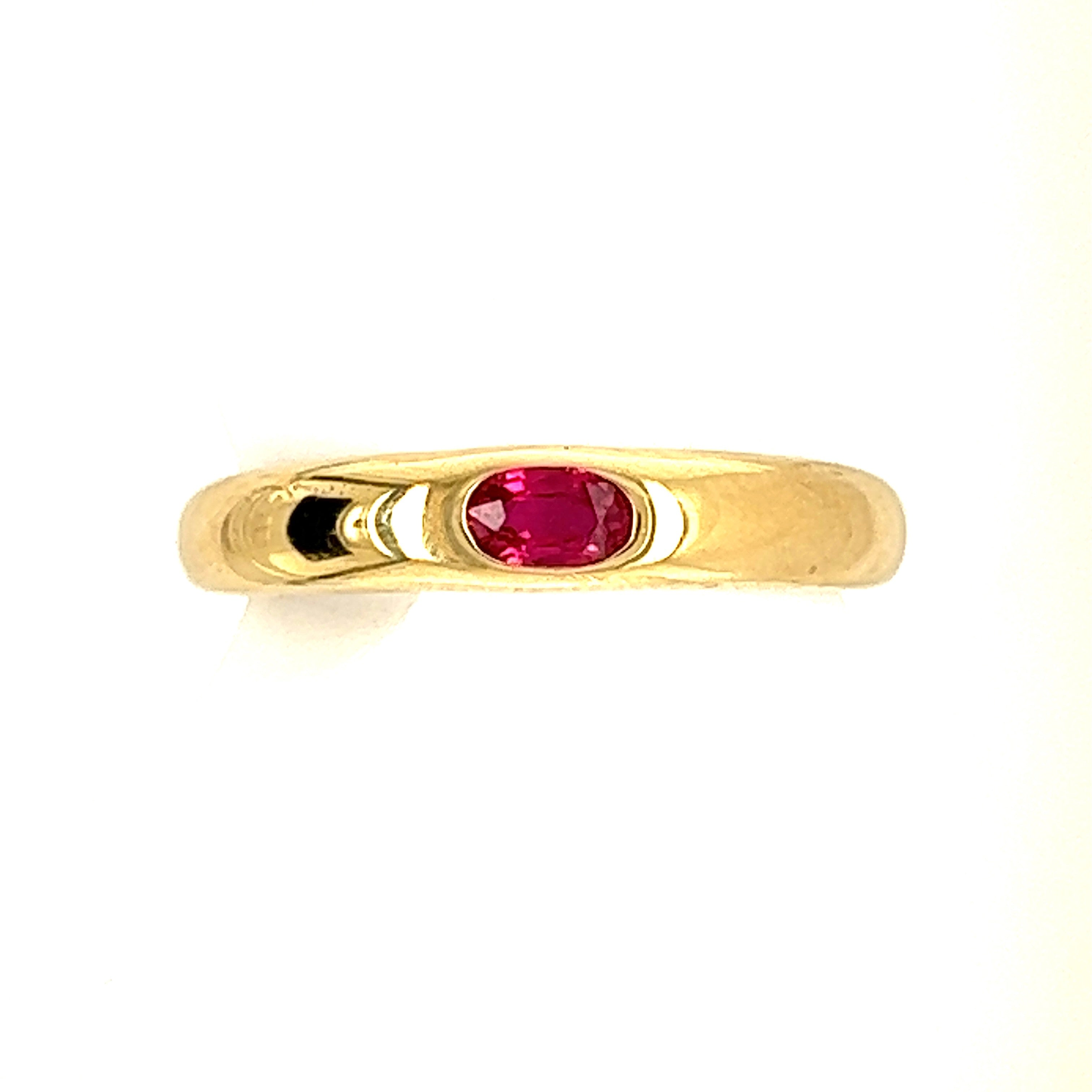 Stacking Emerald or Ruby Ring 14k Gold