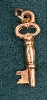 14k Yellow Gold Vintage Mini Key Charm