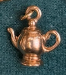 14k Yellow Gold Vintage Mini Teapot Charm