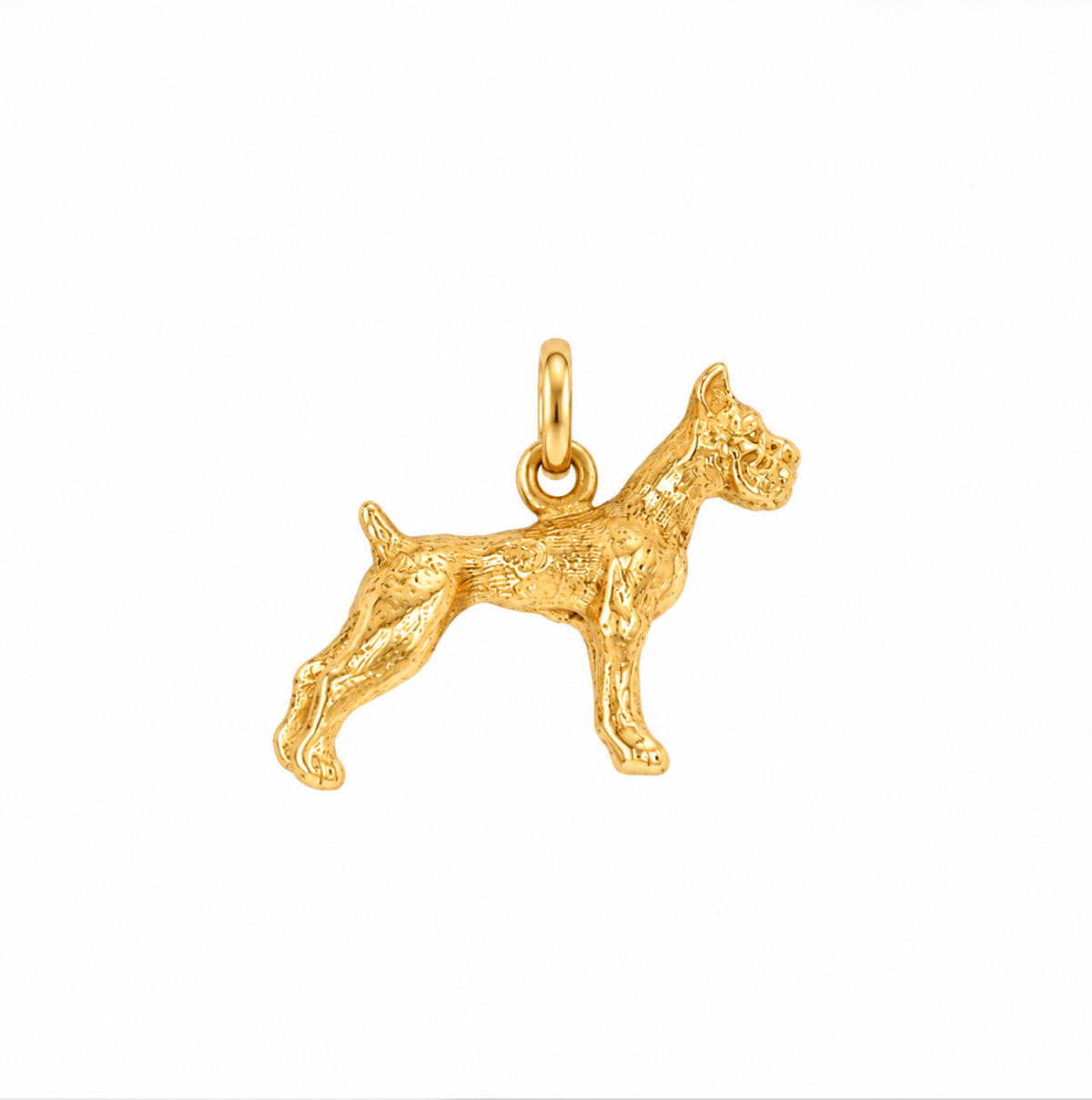 14k Yellow Gold Vintage Boxer Dog Charm