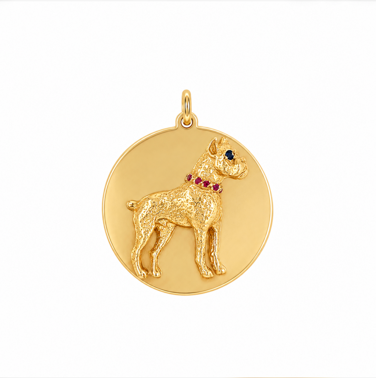 Vintage Hund (Boxer/Boston Terrier) 14k Gold Charm
