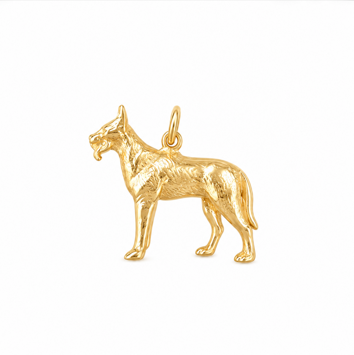 14k Yellow Gold Vintage German Shephard Charm