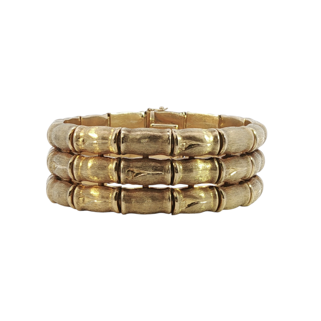 18k Yellow Gold 1970s Bamboo Bracelet