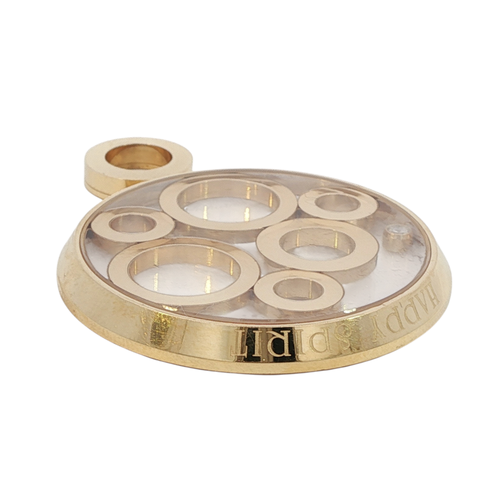 Vintage Chopard "Happy Spirit" 18k Gold Circle Charm with Diamond Accent