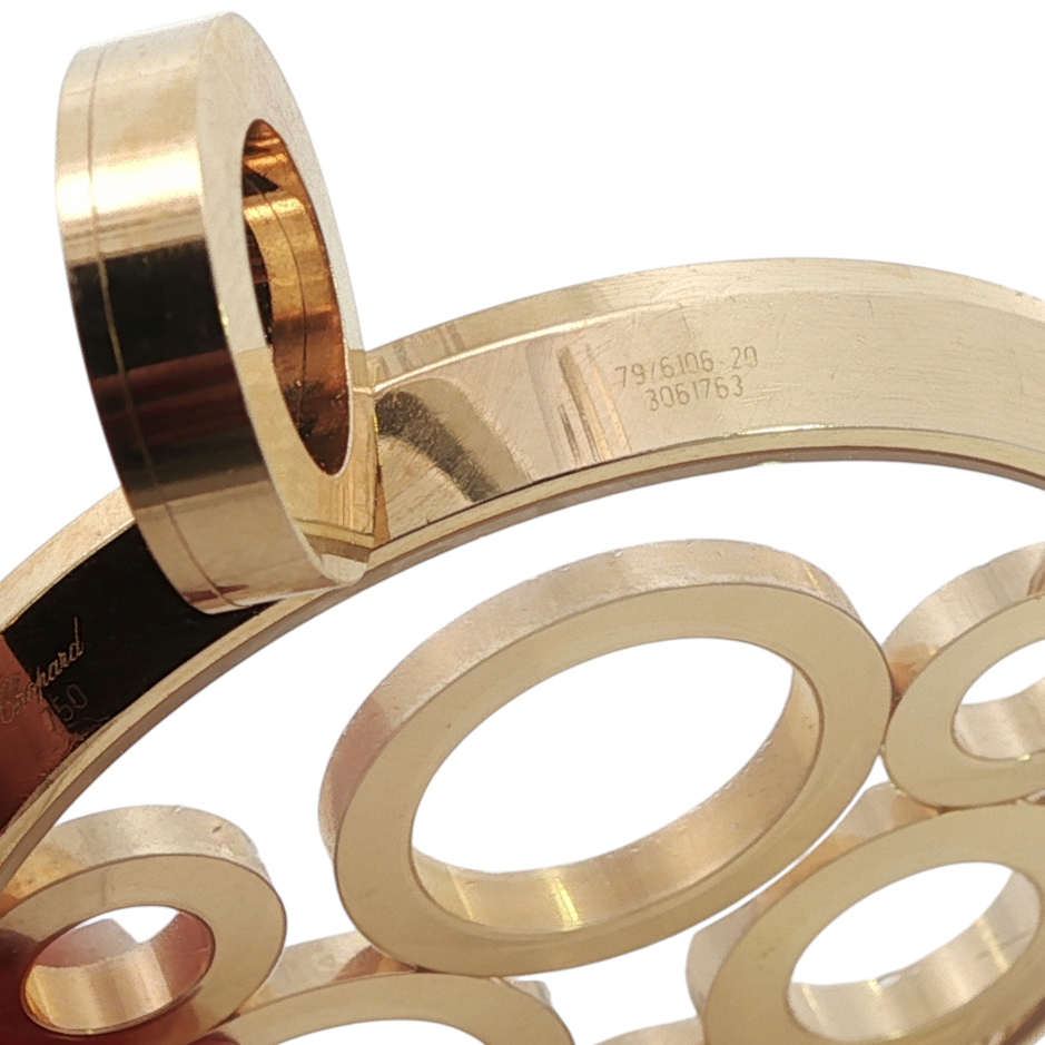 Vintage Chopard "Happy Spirit" 18k Gold Circle Charm with Diamond Accent