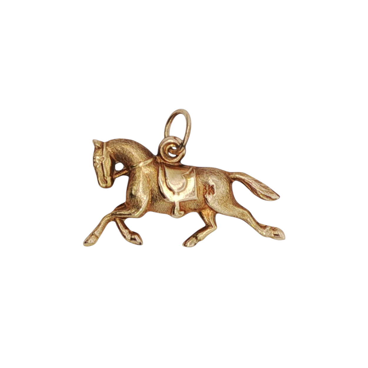 Vintage 14k Yellow Gold Equestrian Horse Charm