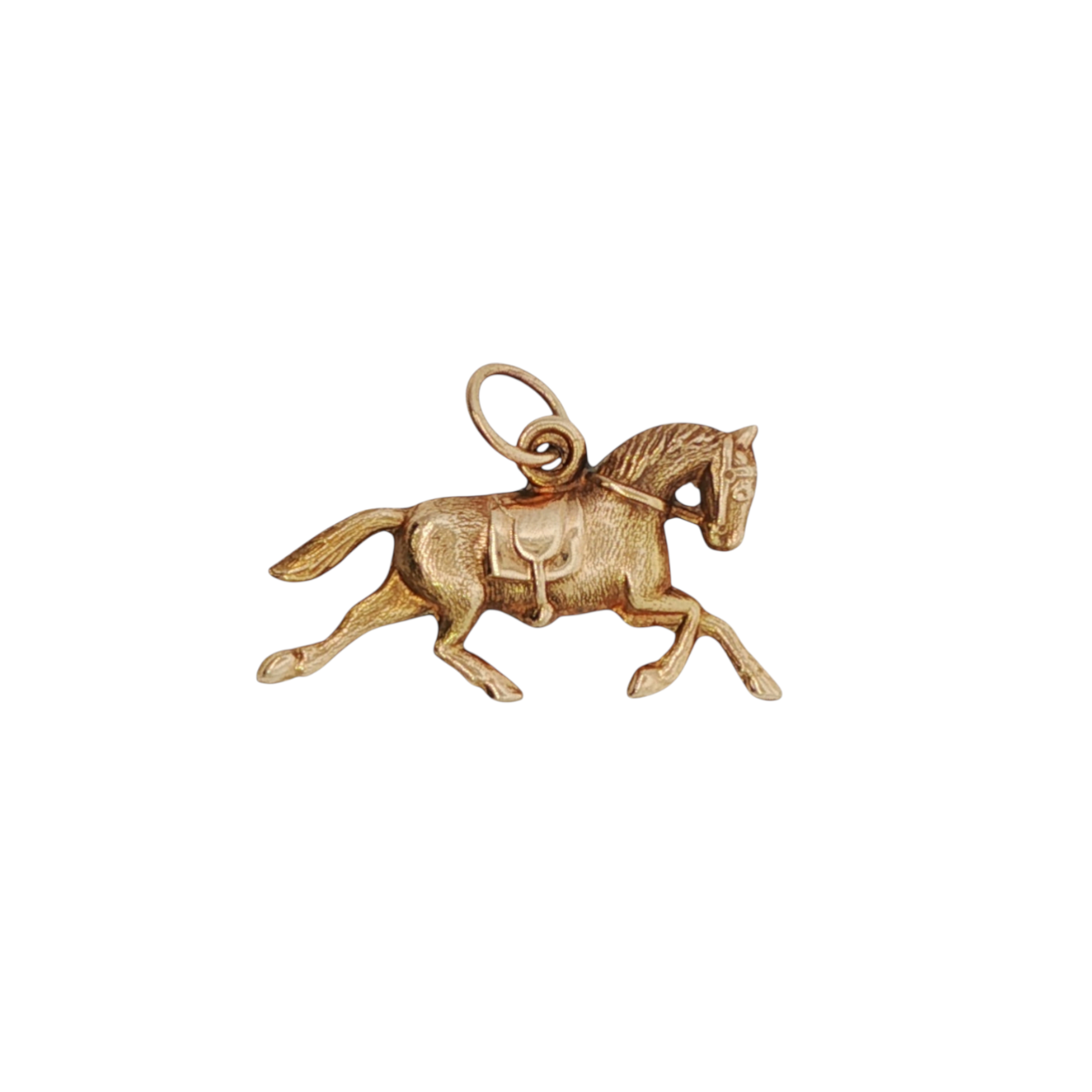 Vintage 14k Yellow Gold Equestrian Horse Charm