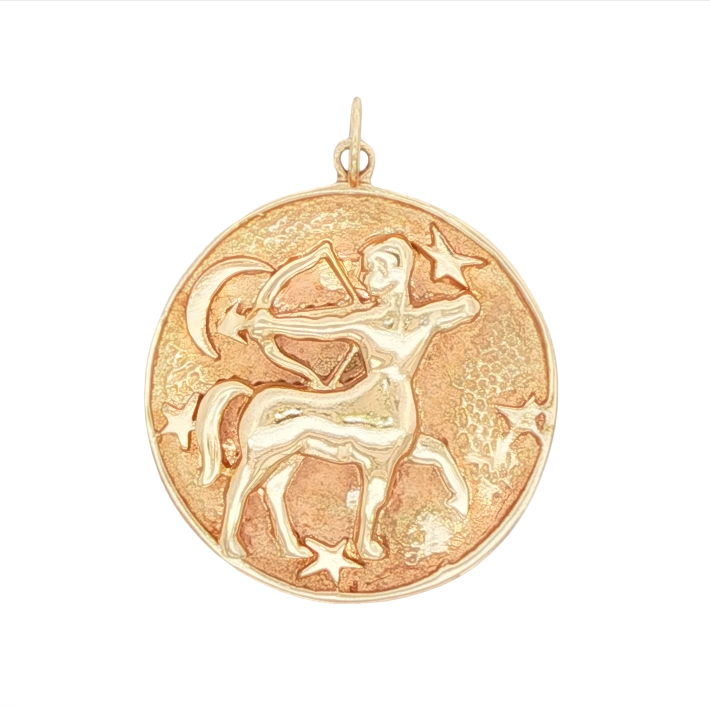 14k Yellow Gold Large Vintage Sagittarius Zodiac Charm